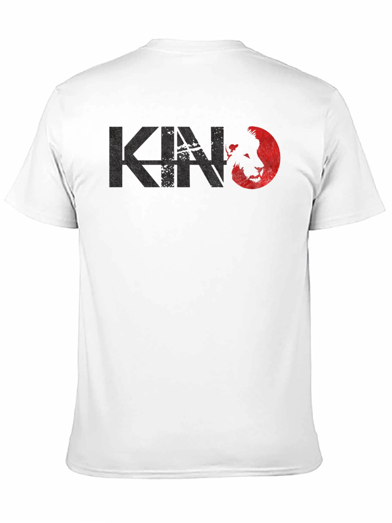 Kino Lion Graphic T-Shirt - Black Crew Neck Tee