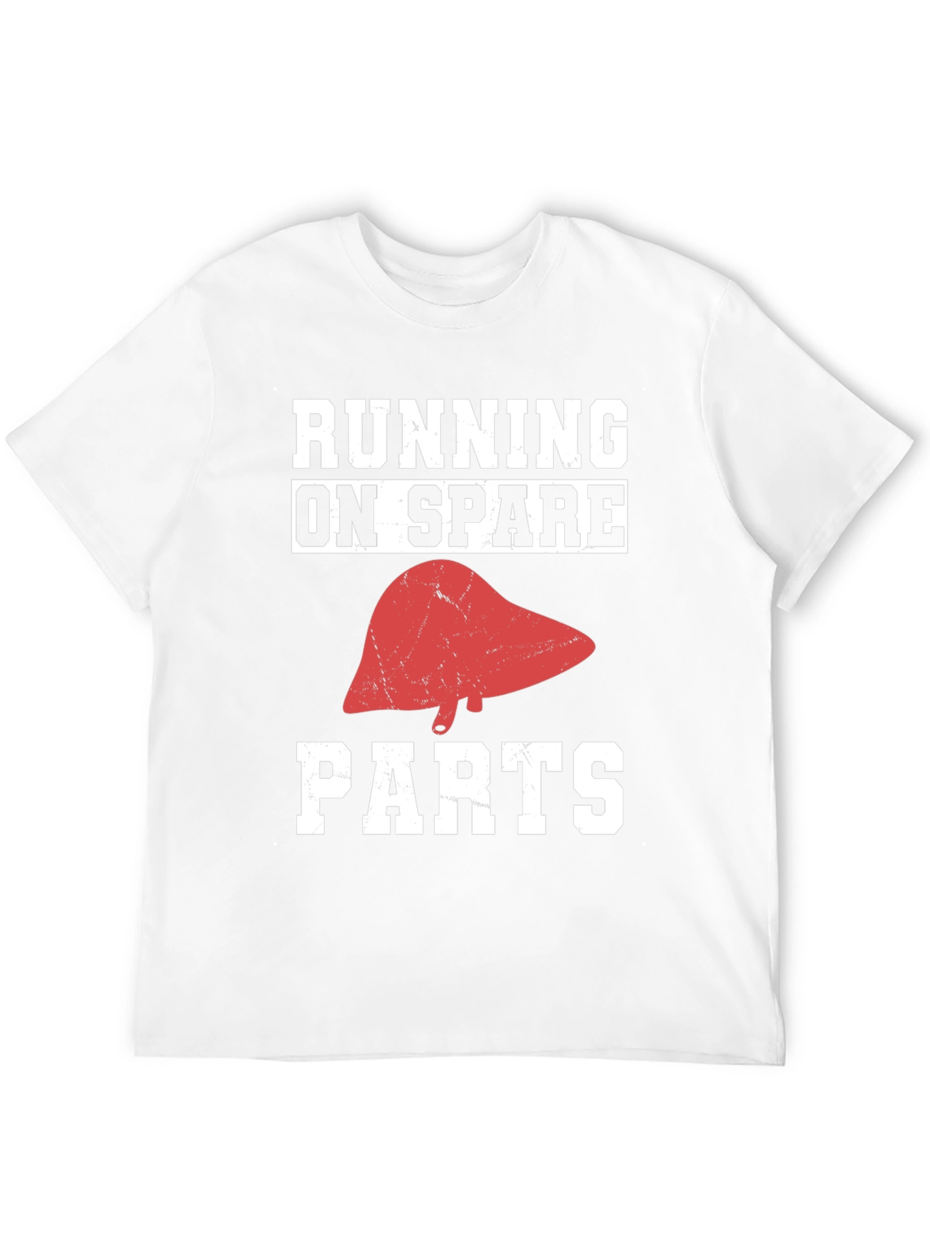 Running on Spare Parts T-Shirt Funny Liver Tee