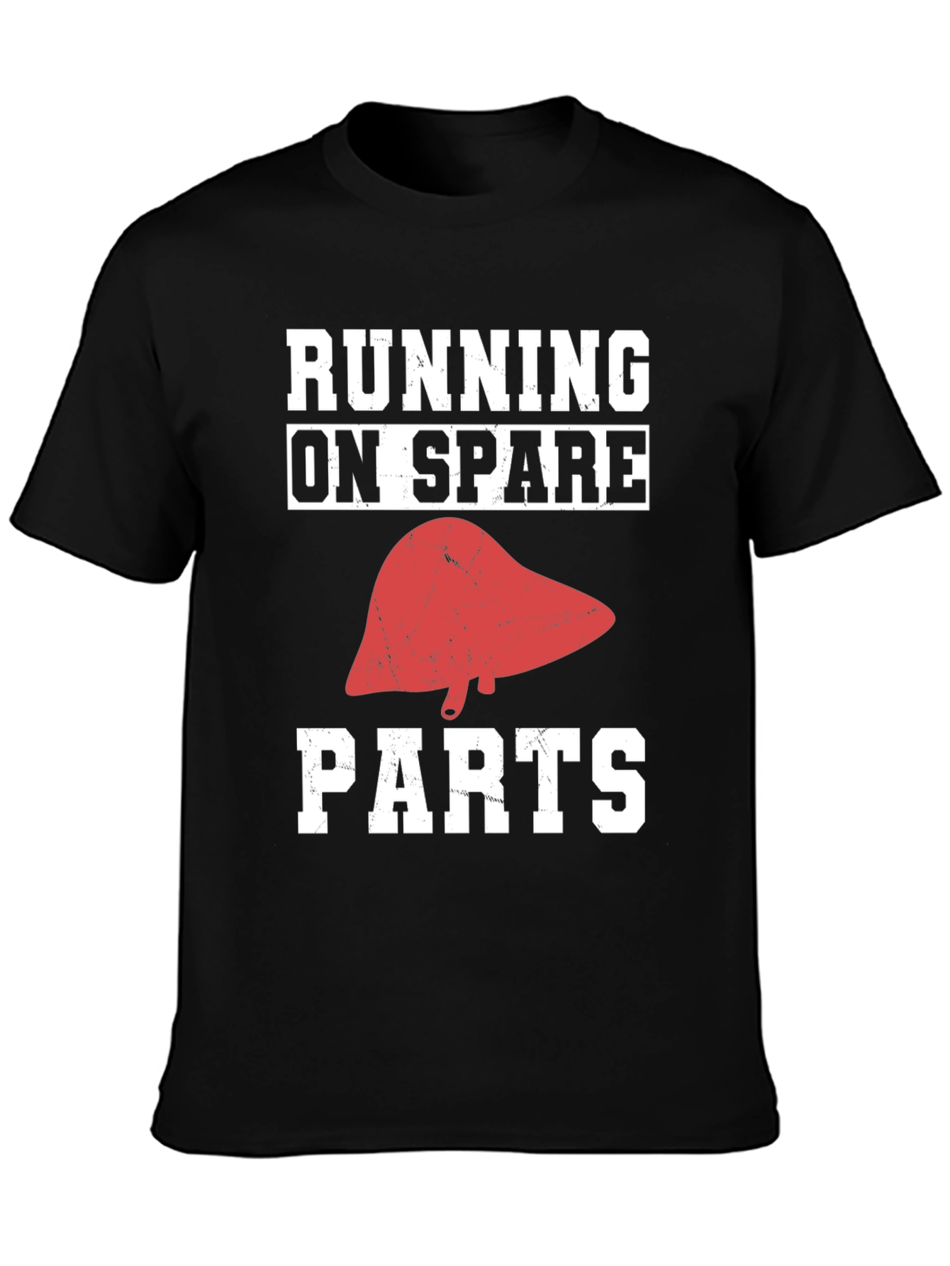 Running on Spare Parts T-Shirt Funny Liver Tee