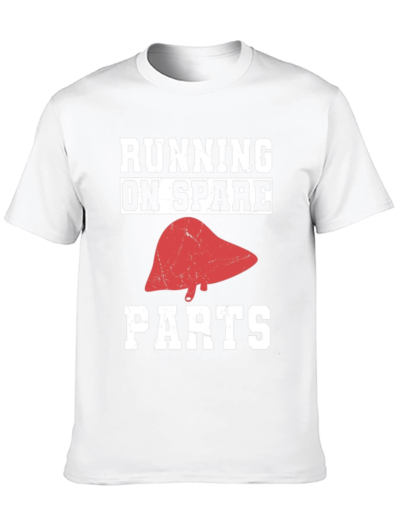 Running on Spare Parts T-Shirt Funny Liver Tee