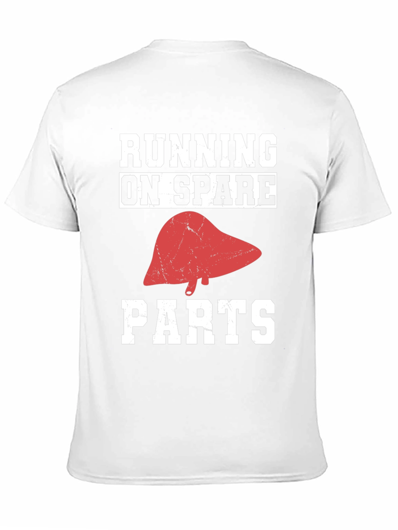 Running on Spare Parts T-Shirt Funny Liver Tee