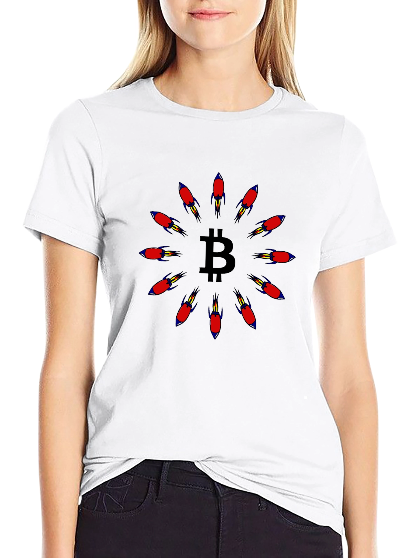 Bitcoin Rocket T-Shirt - Crypto Moonshot