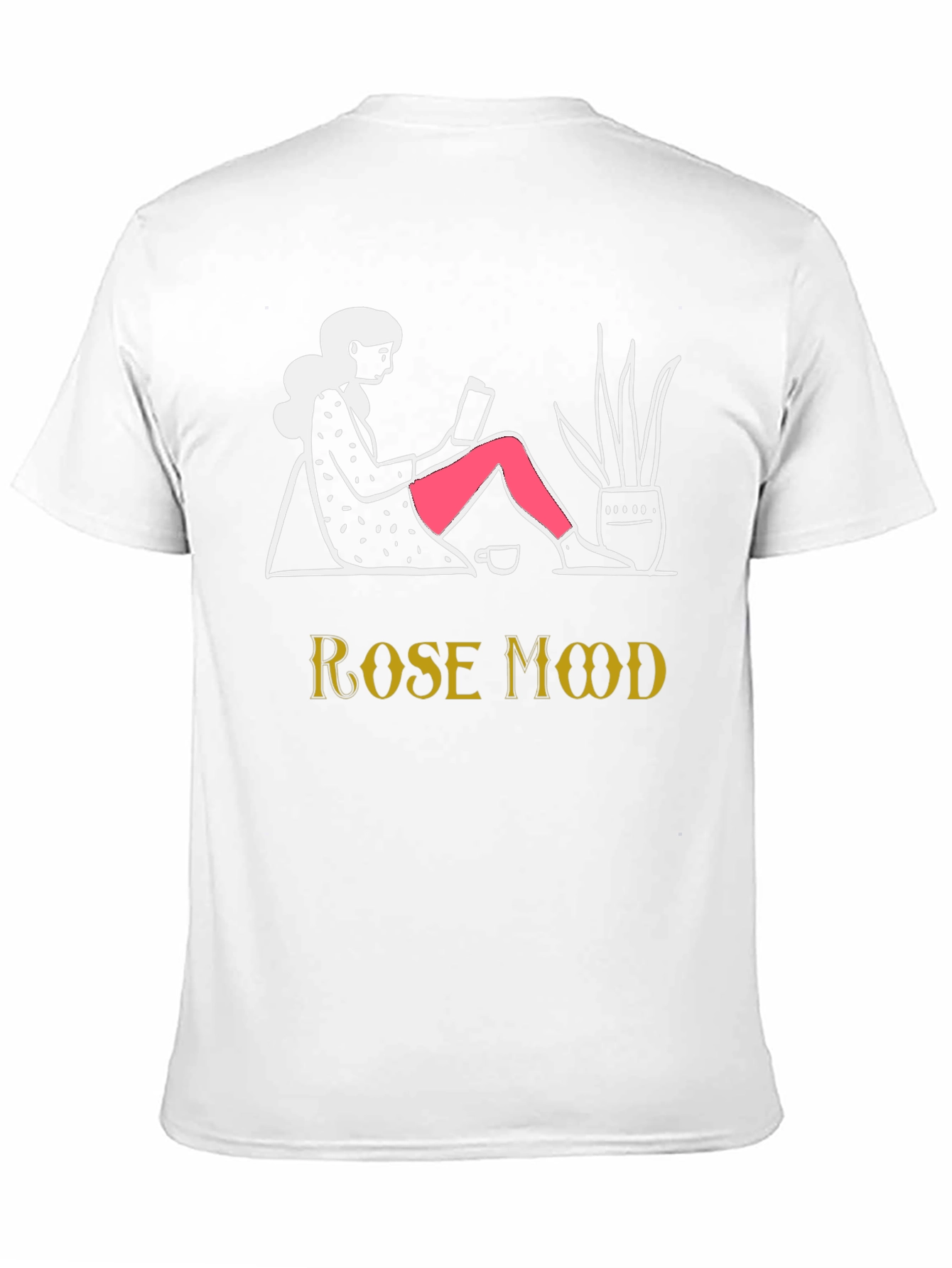 Rose Mood T-Shirt - Cozy Book Reader Design