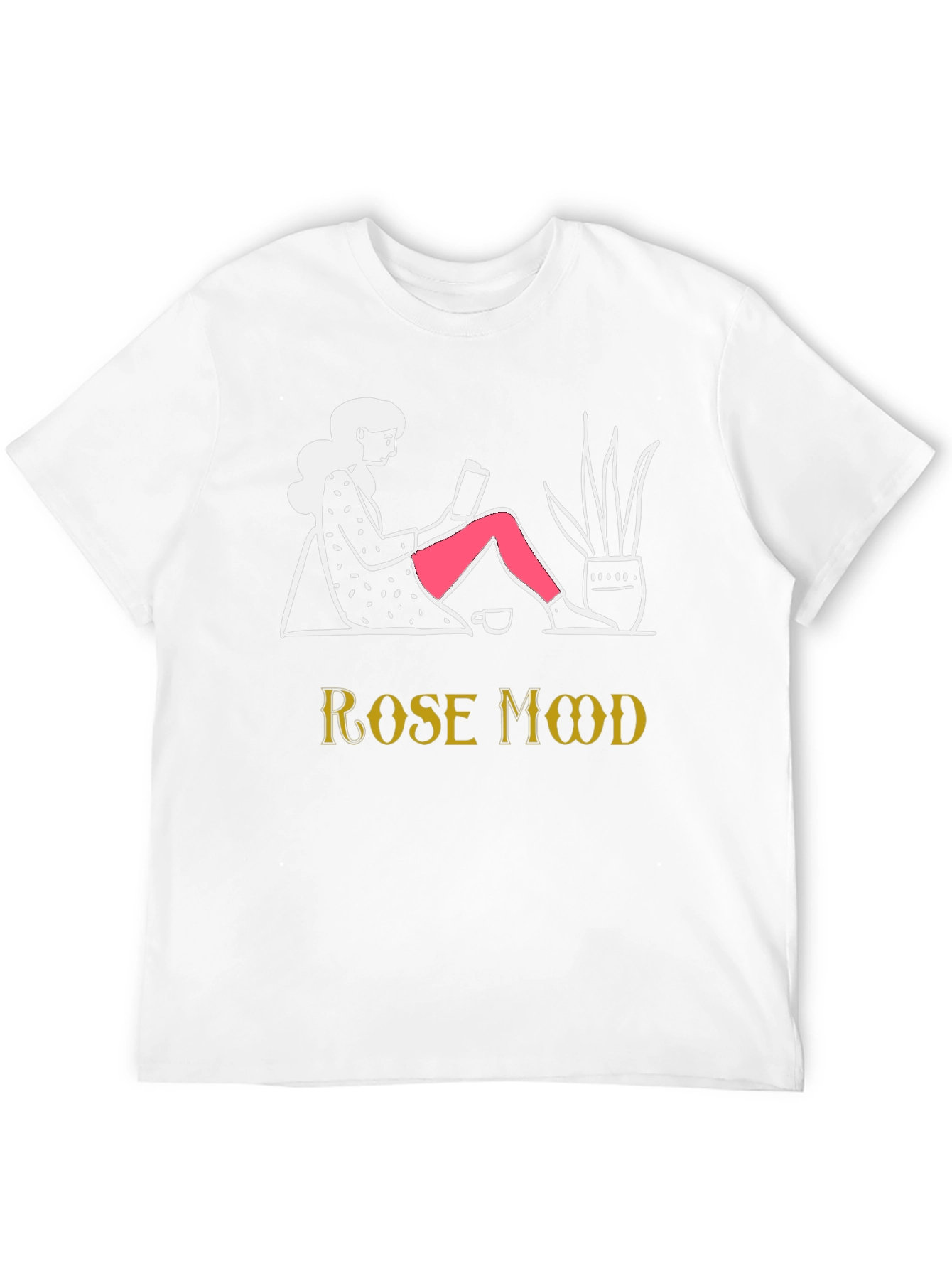 Rose Mood T-Shirt - Cozy Book Reader Design