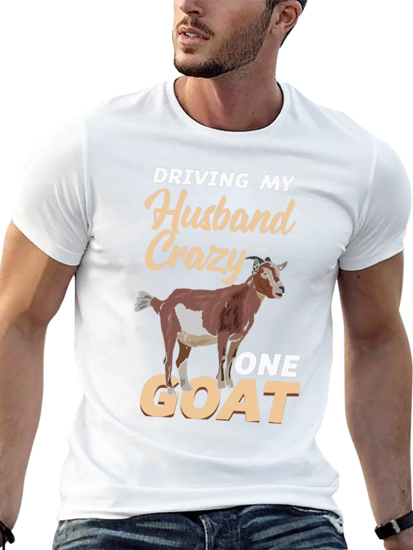 Driving My Husband Crazy One Goat Funny T-Shirt