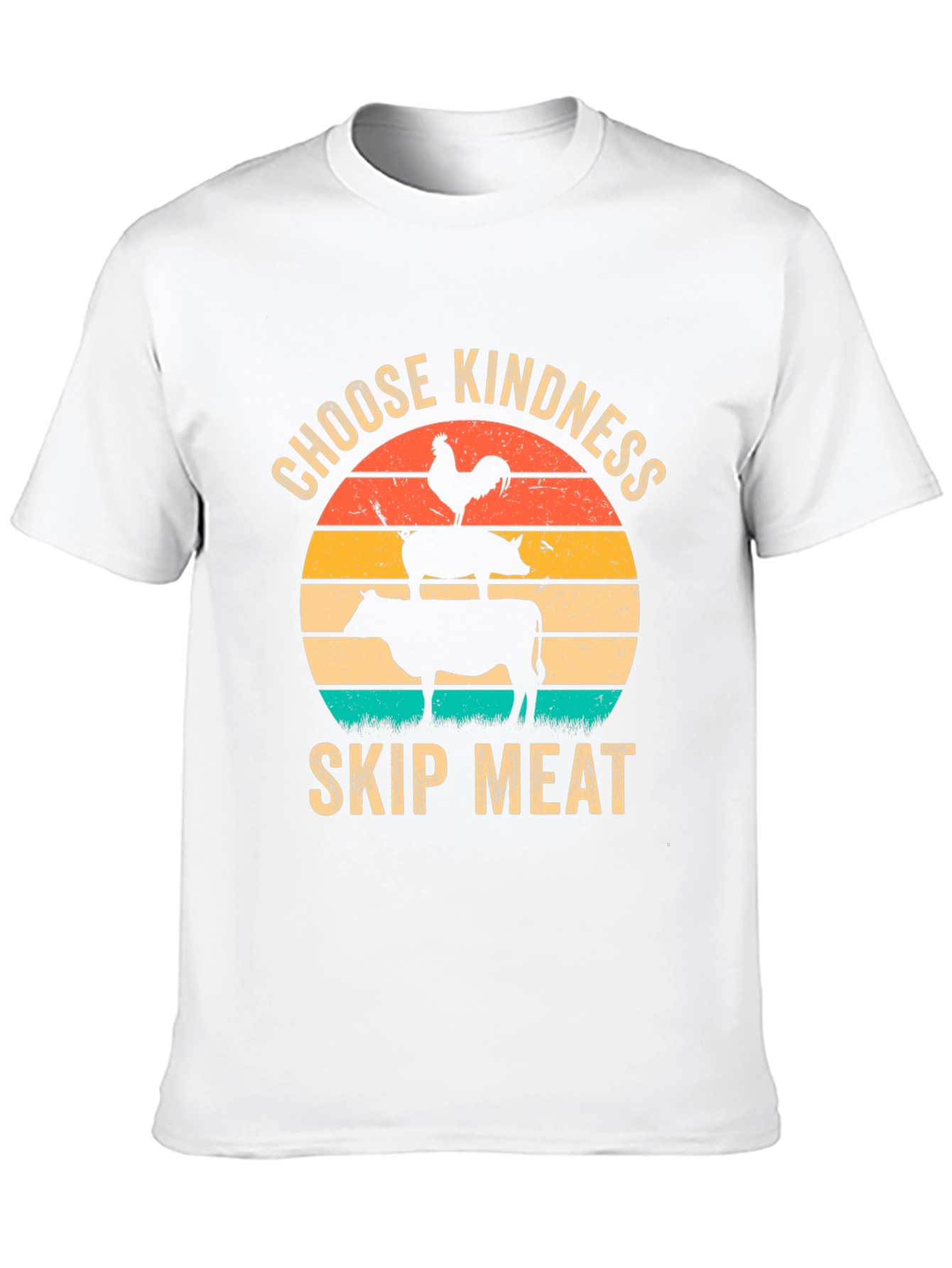 Choose Kindness Skip Meat T-Shirt Vegan Animal Lover Tee