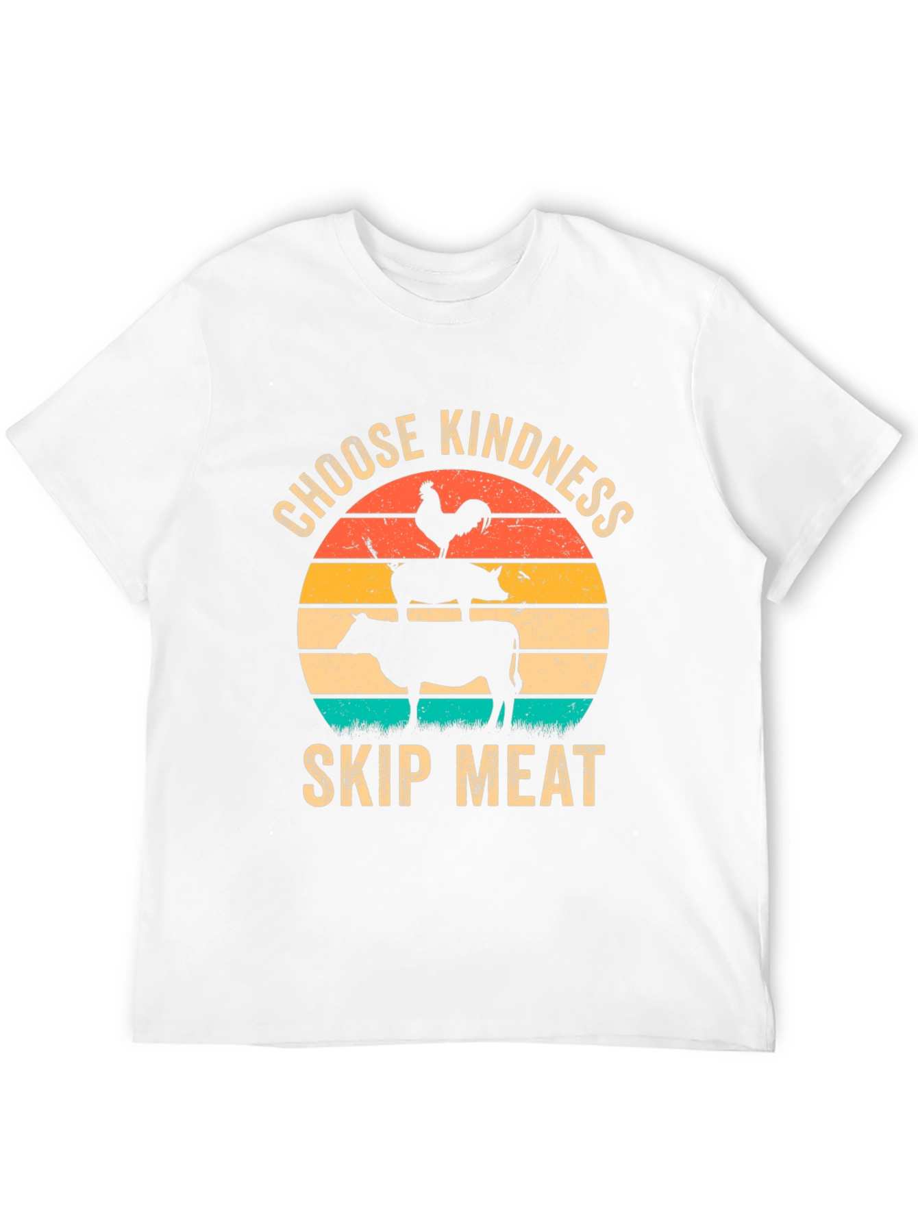 Choose Kindness Skip Meat T-Shirt Vegan Animal Lover Tee