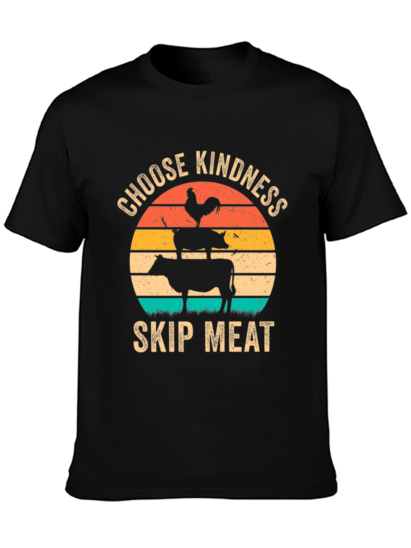 Choose Kindness Skip Meat T-Shirt Vegan Animal Lover Tee