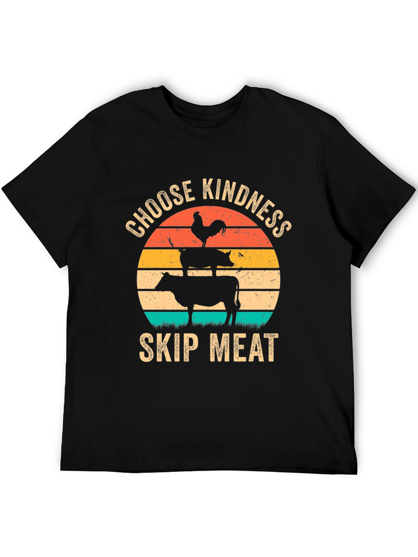 Choose Kindness Skip Meat T-Shirt Vegan Animal Lover Tee