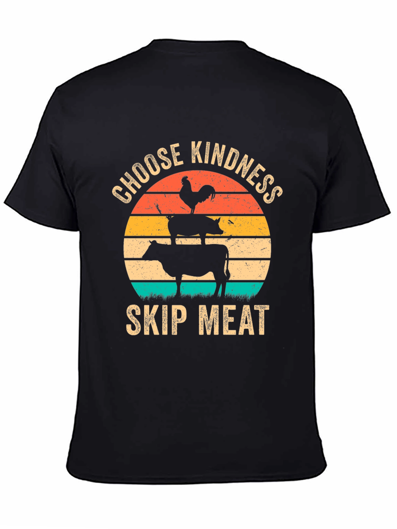 Choose Kindness Skip Meat T-Shirt Vegan Animal Lover Tee