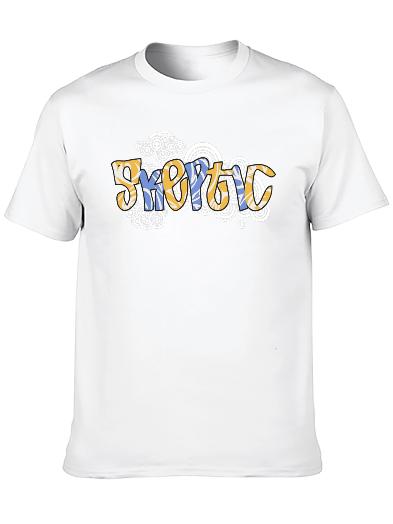 Geometric Psychedelic Style Black T-Shirt