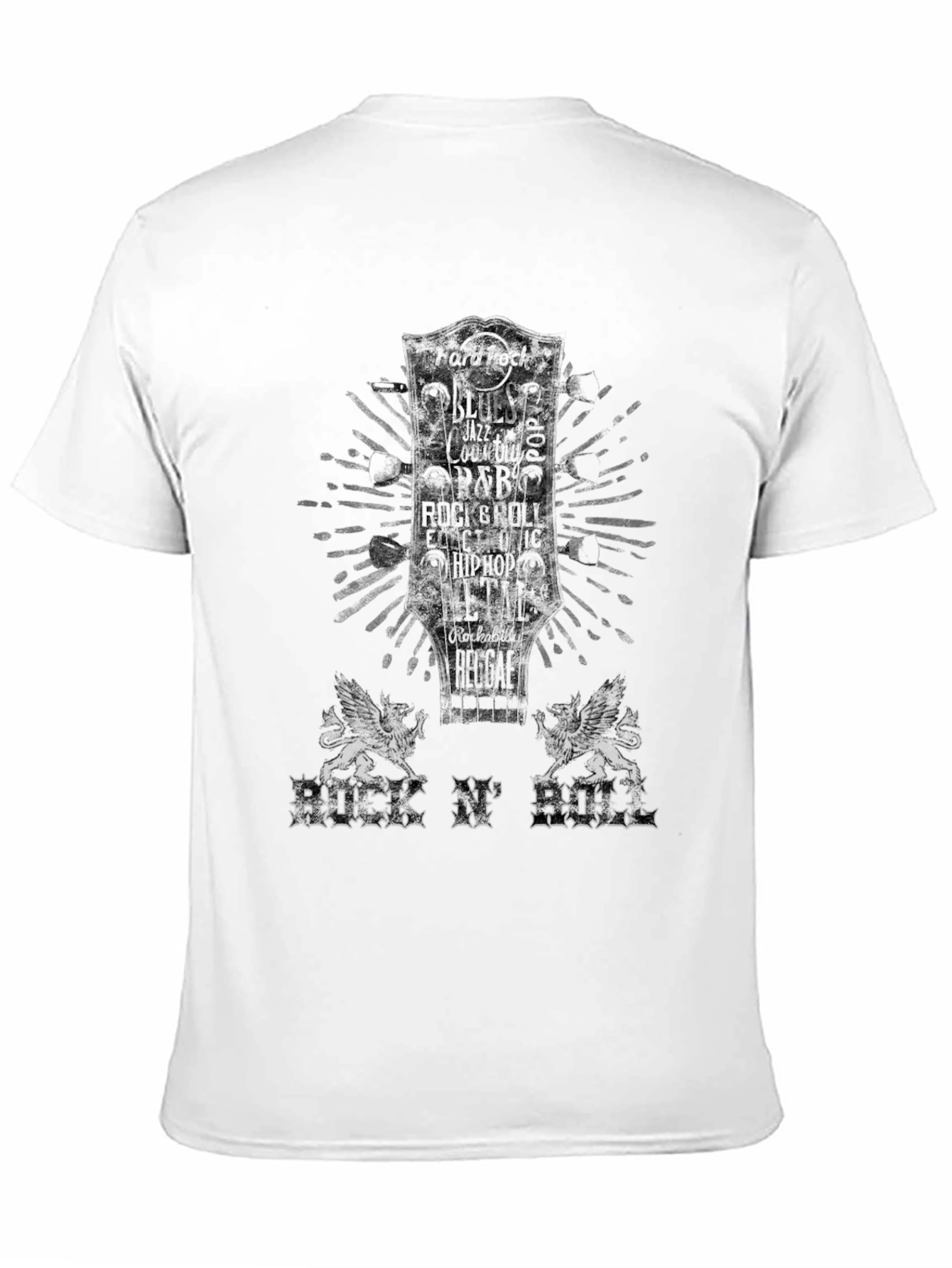 Rock n Roll Graphic Tee - Black