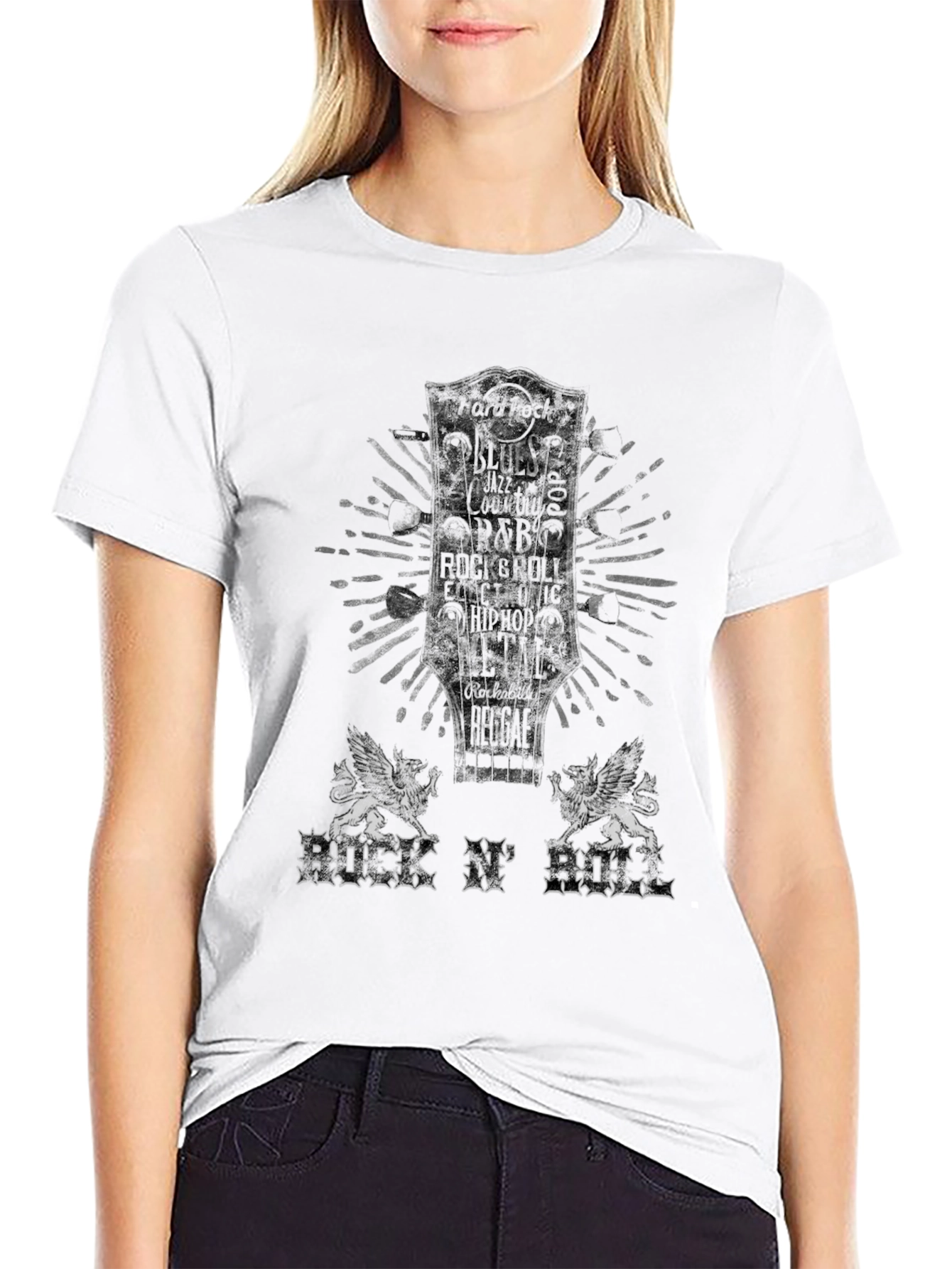 Rock n Roll Graphic Tee - Black