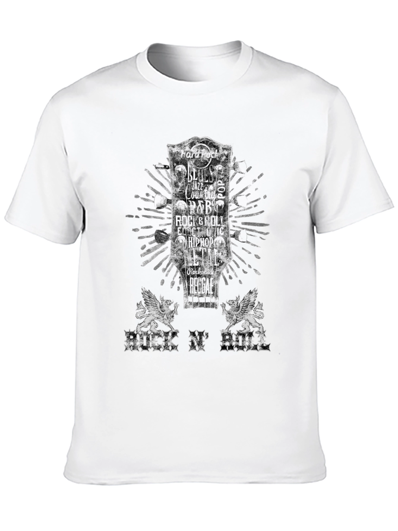 Rock n Roll Graphic Tee - Black