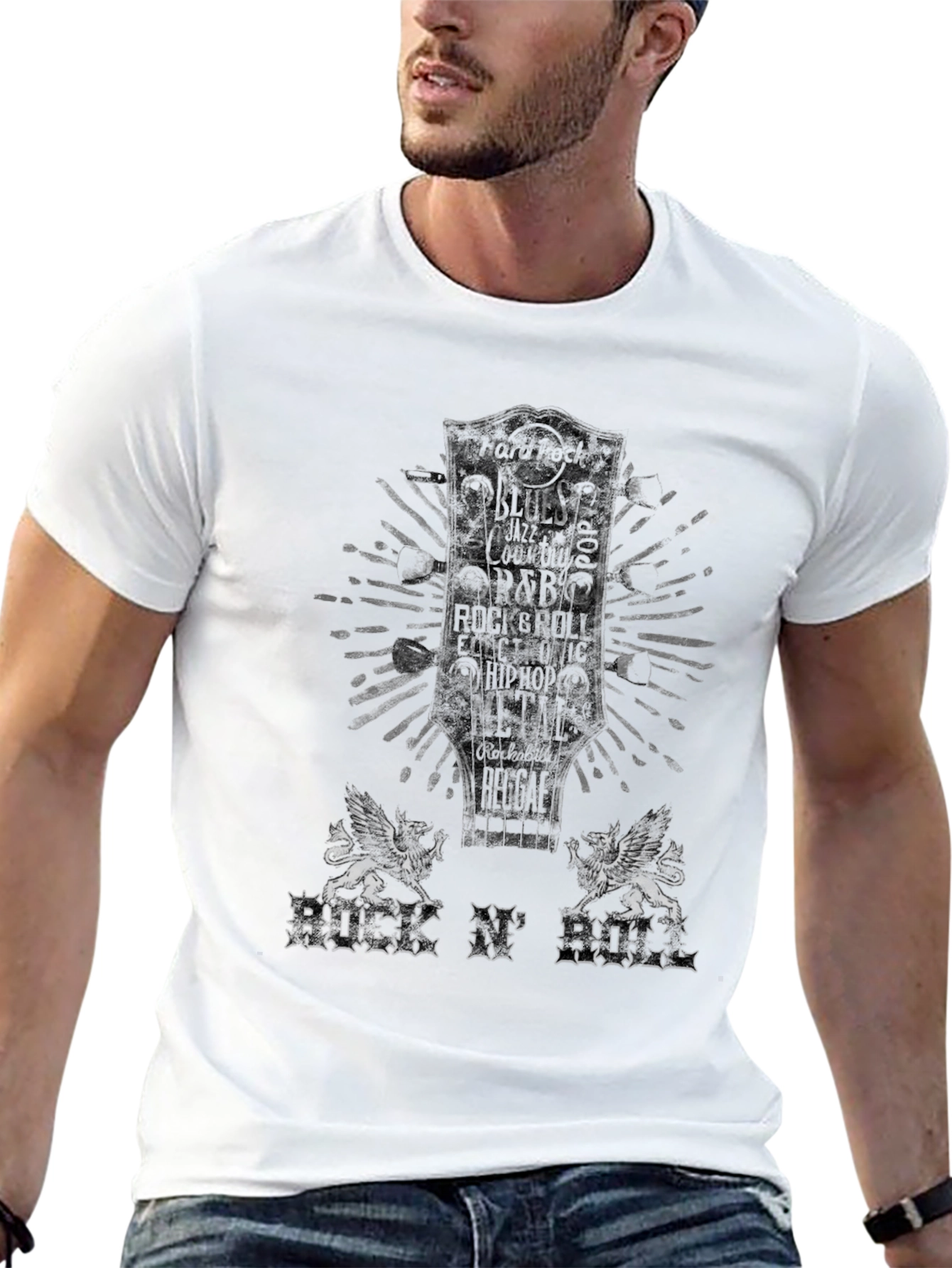 Rock n Roll Graphic Tee - Black