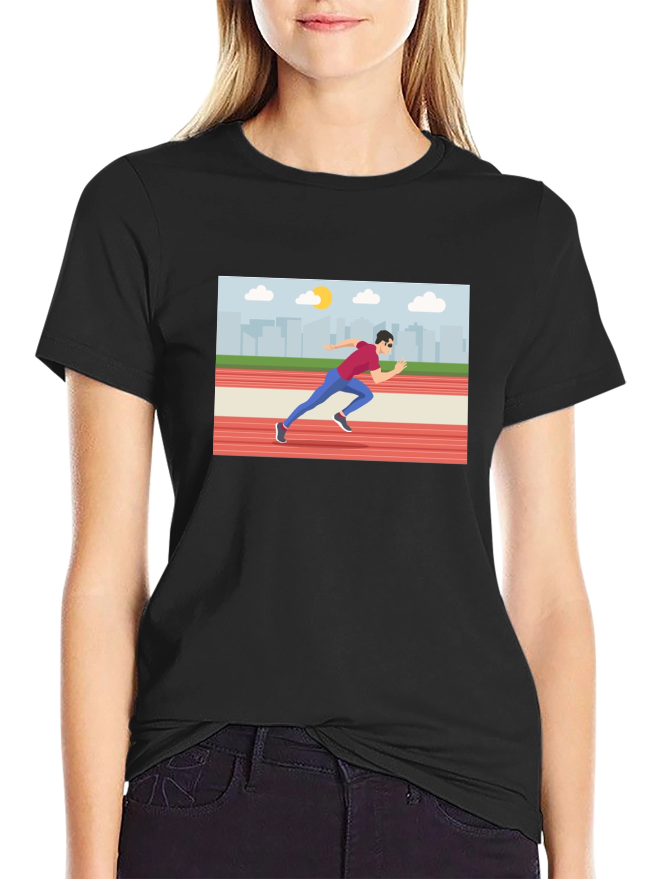 Runner Graphic Tee - Black T-Shirt