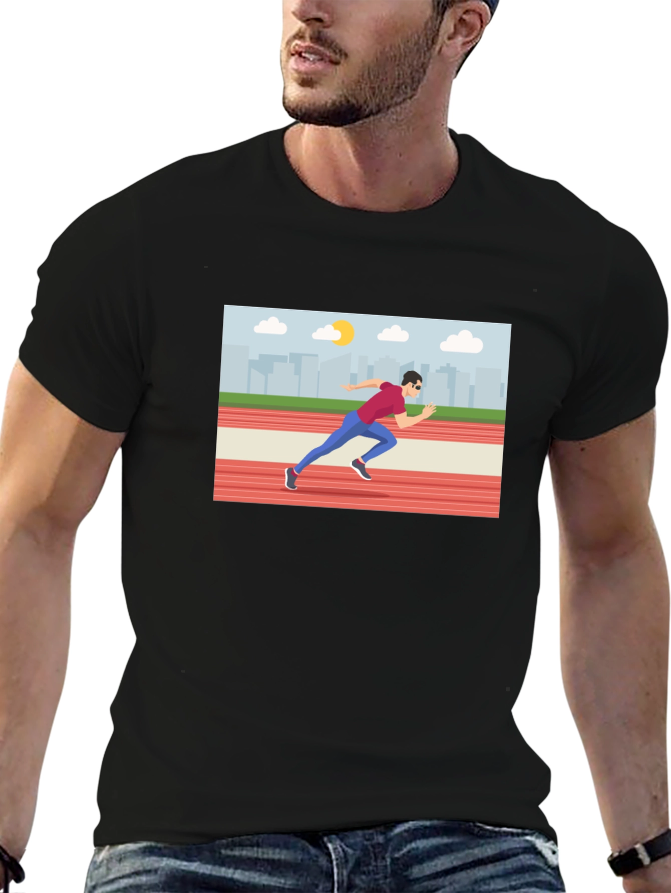 Runner Graphic Tee - Black T-Shirt