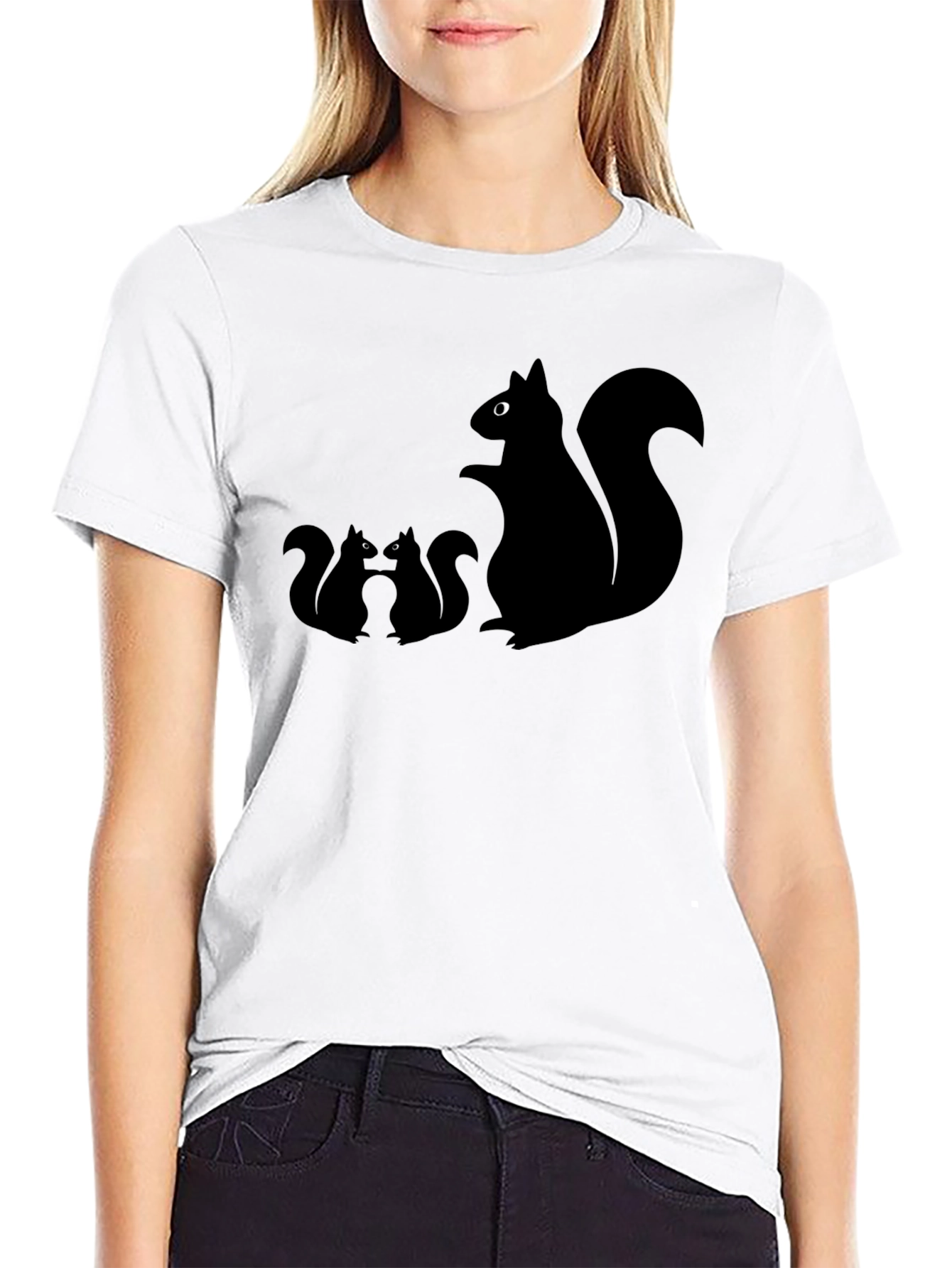 Squirrel T-Shirt - Black Graphic Tee