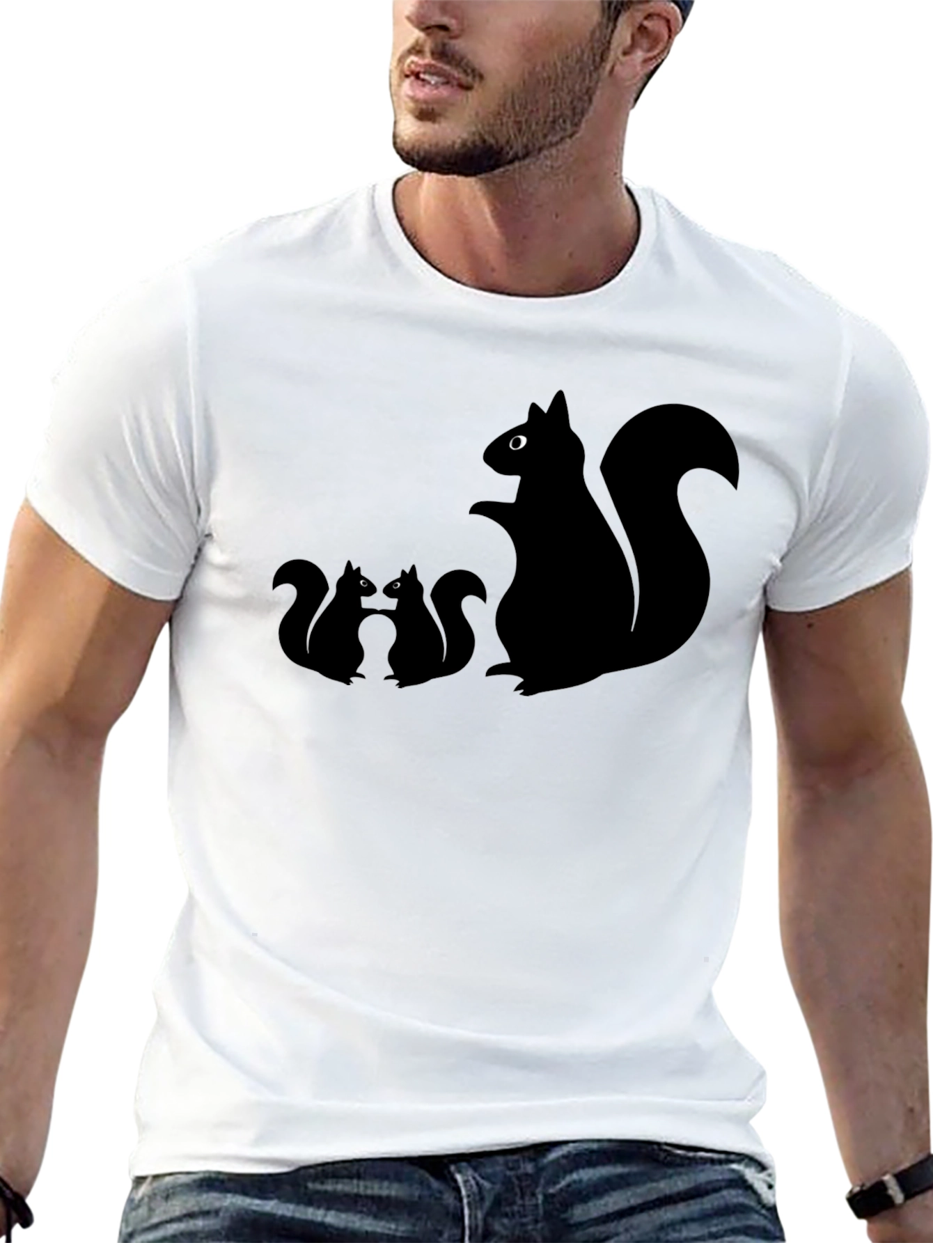 Squirrel T-Shirt - Black Graphic Tee