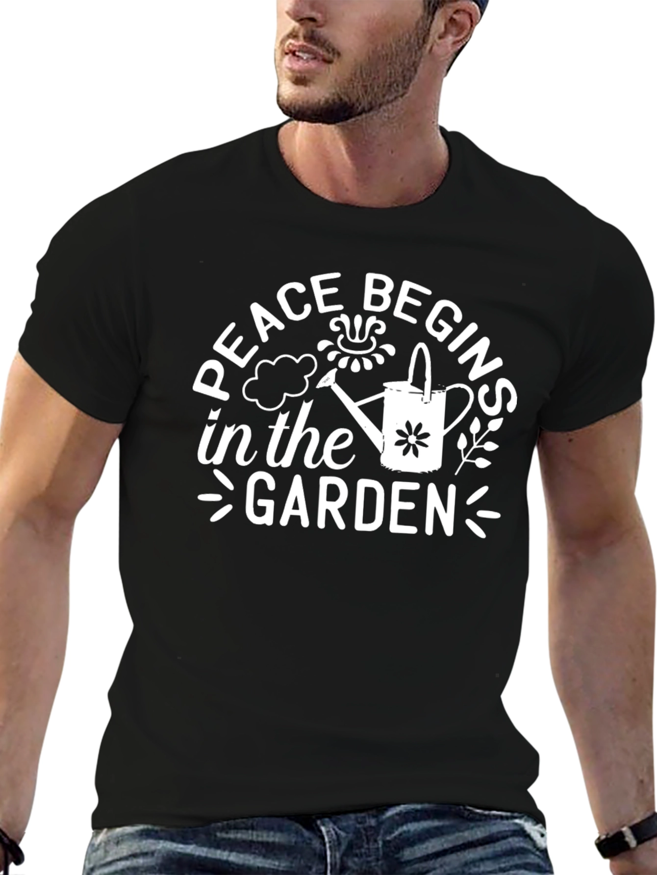 Peace Begins In The Garden Graphic Tee