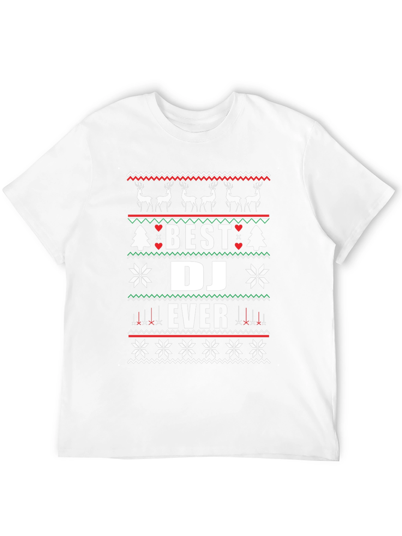 Best DJ Ever Ugly Christmas Sweater T-Shirt