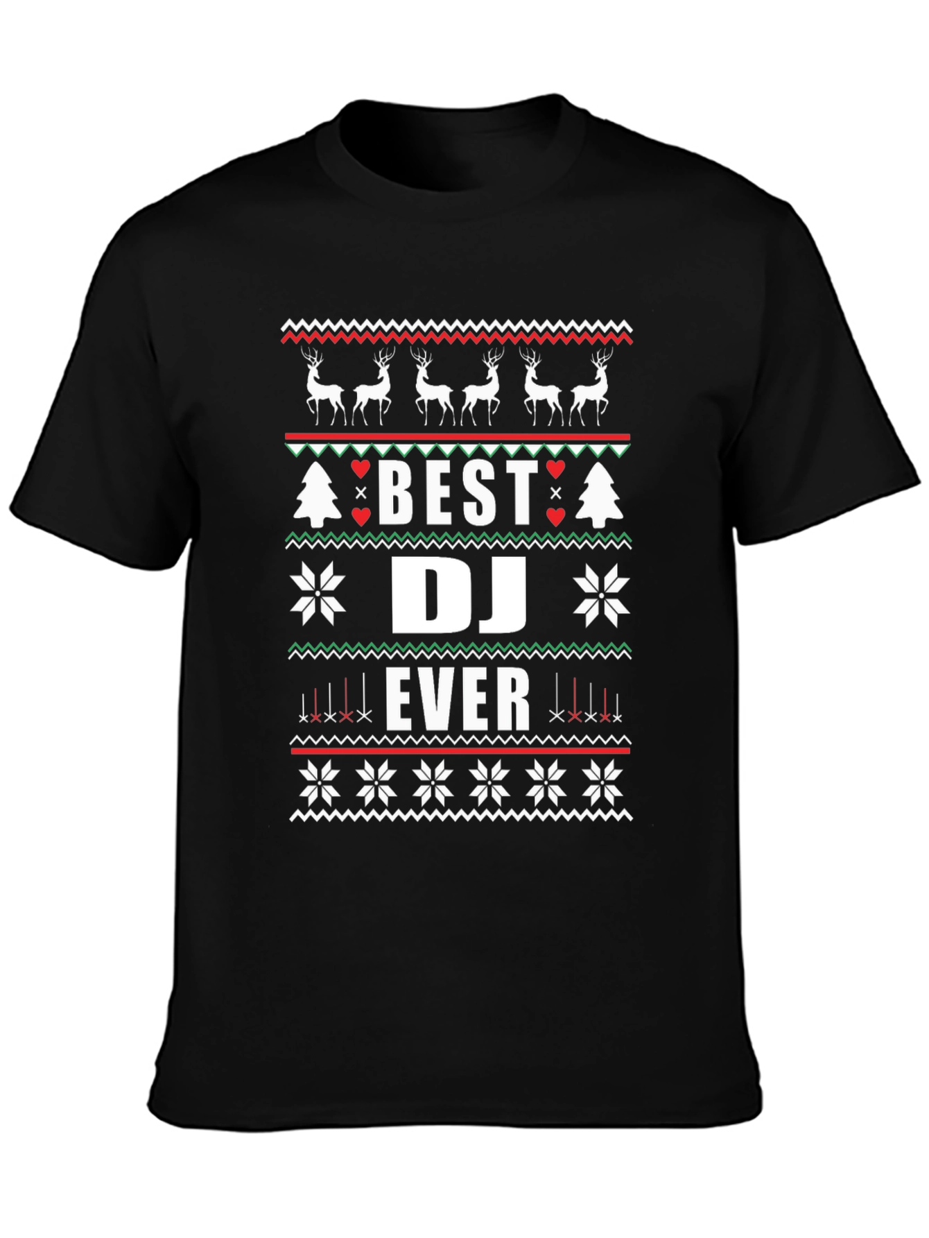 Best DJ Ever Ugly Christmas Sweater T-Shirt