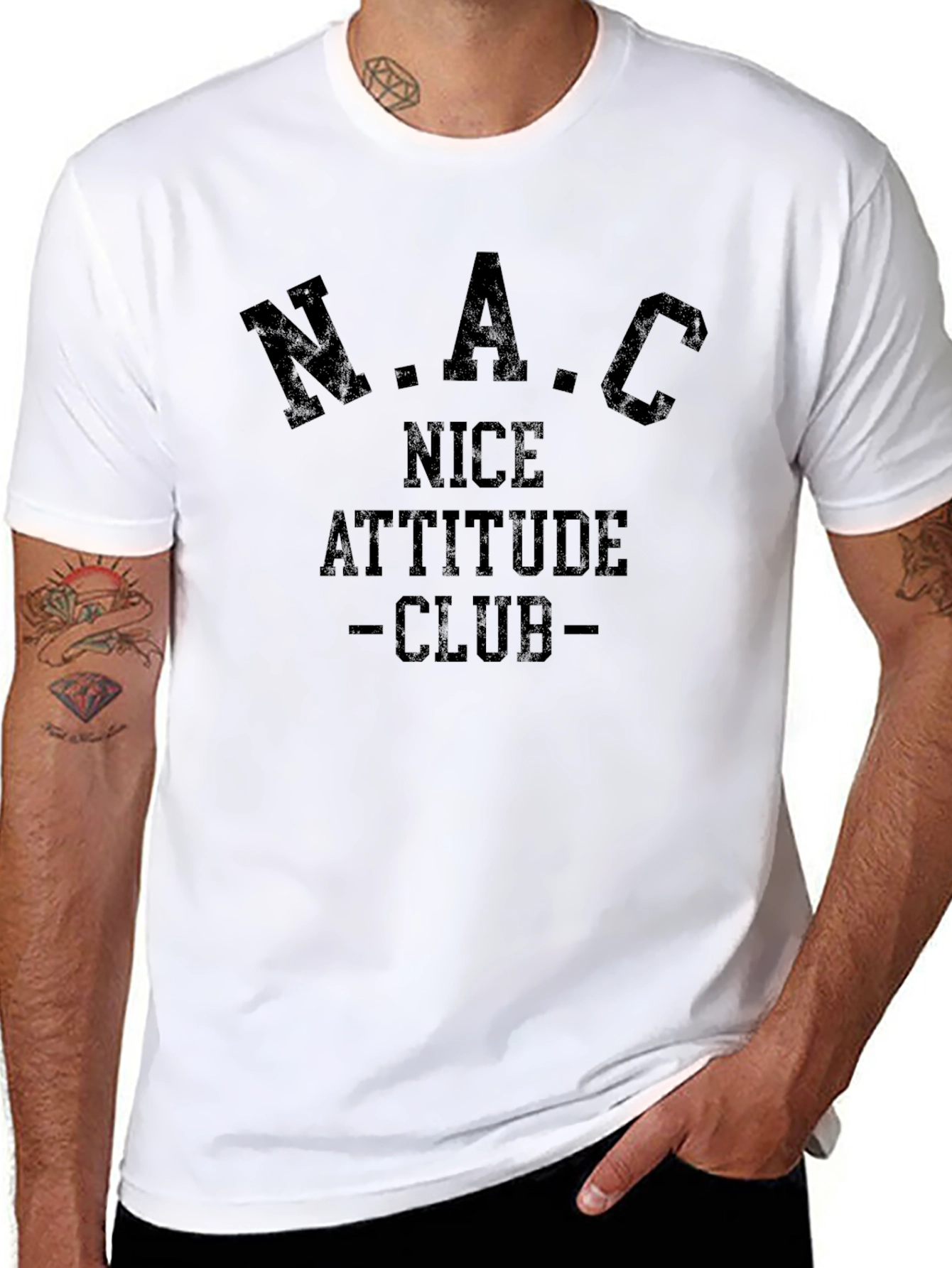 N.A.C Nice Attitude Club Black T-Shirt