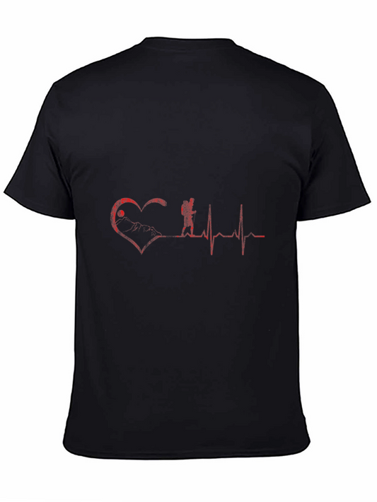 Hiking Heartbeat Graphic Tee - Adventure Ready!