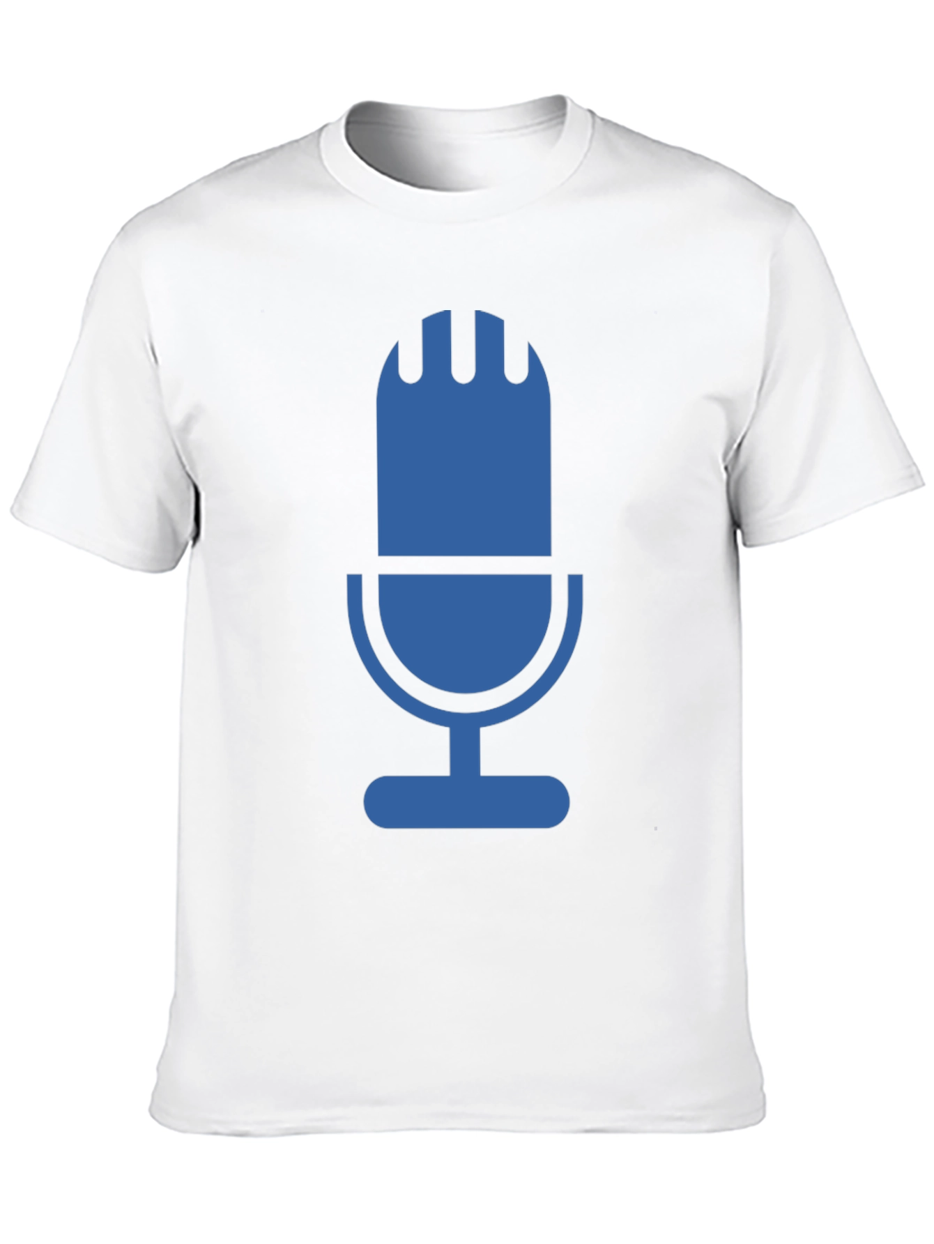 Retro Microphone Graphic Tee - Black