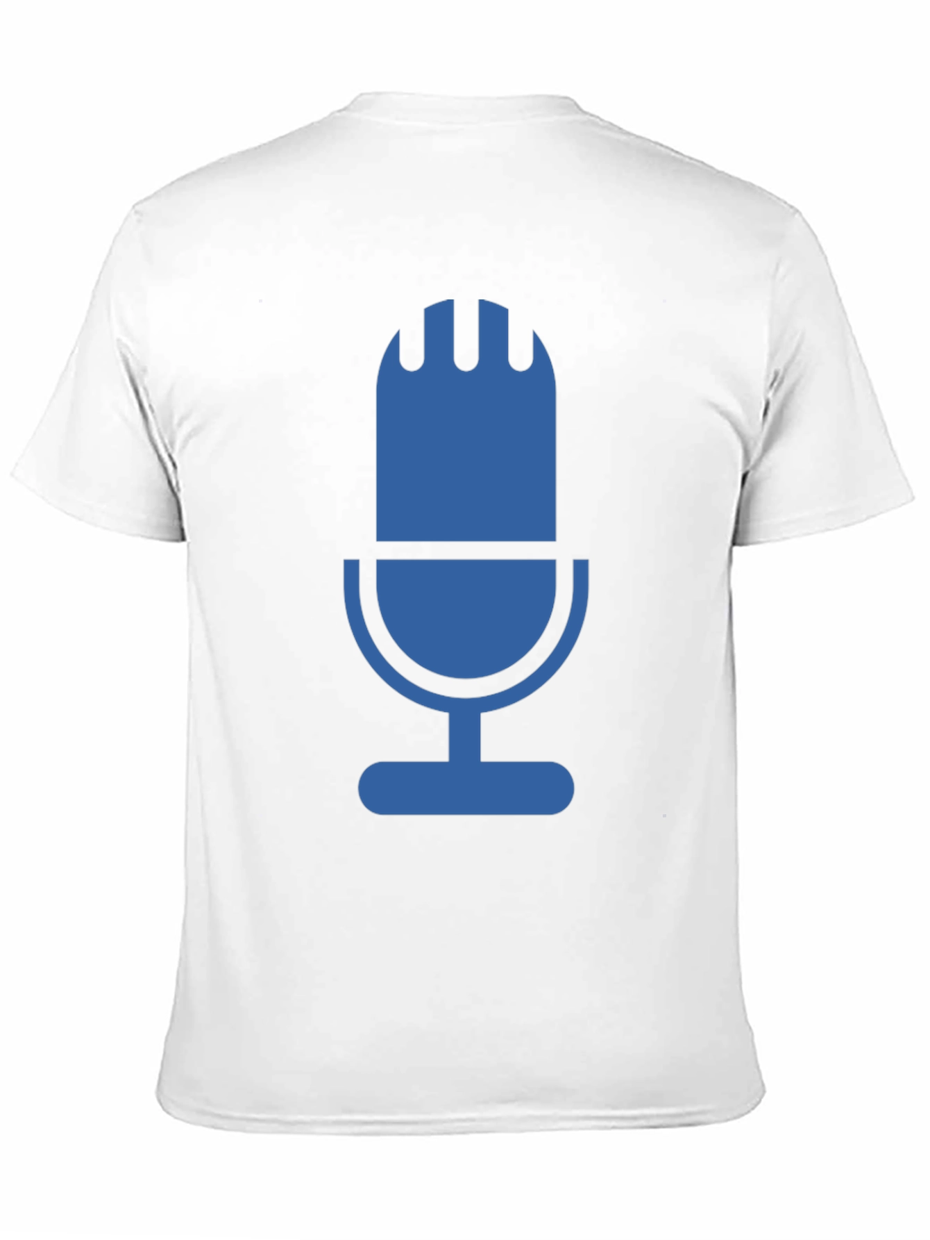 Retro Microphone Graphic Tee - Black