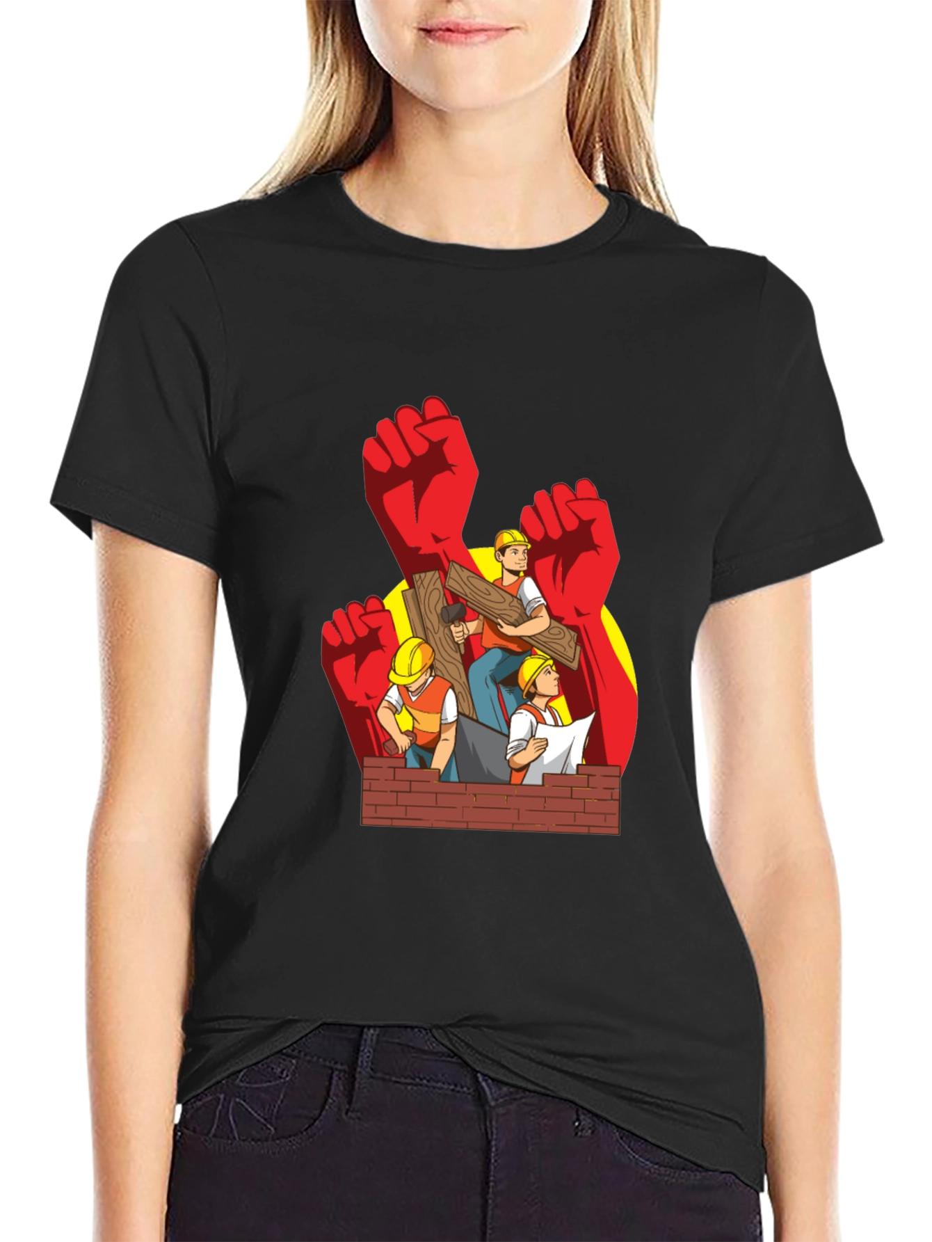 Construction Worker Graphic T-Shirt