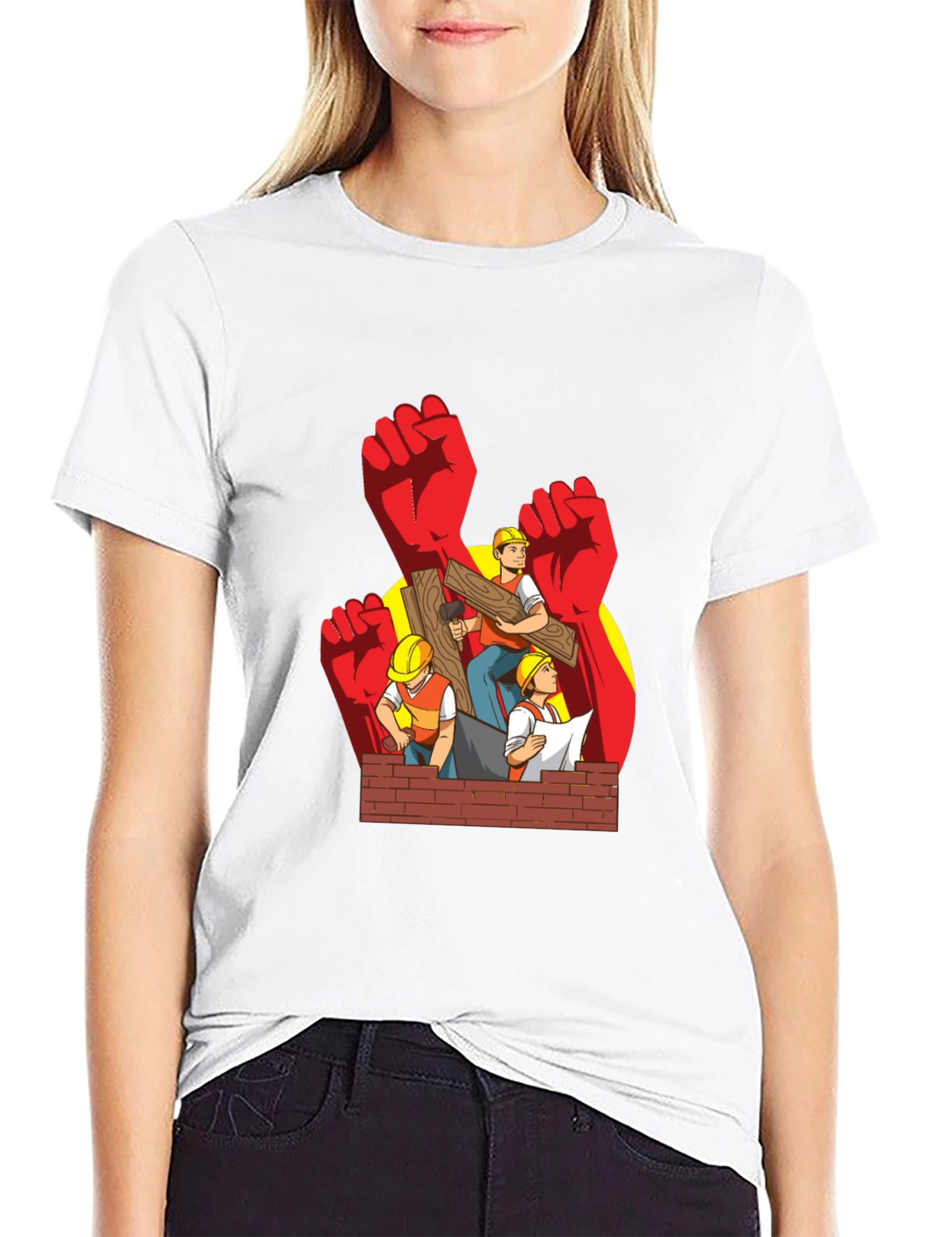 Construction Worker Graphic T-Shirt