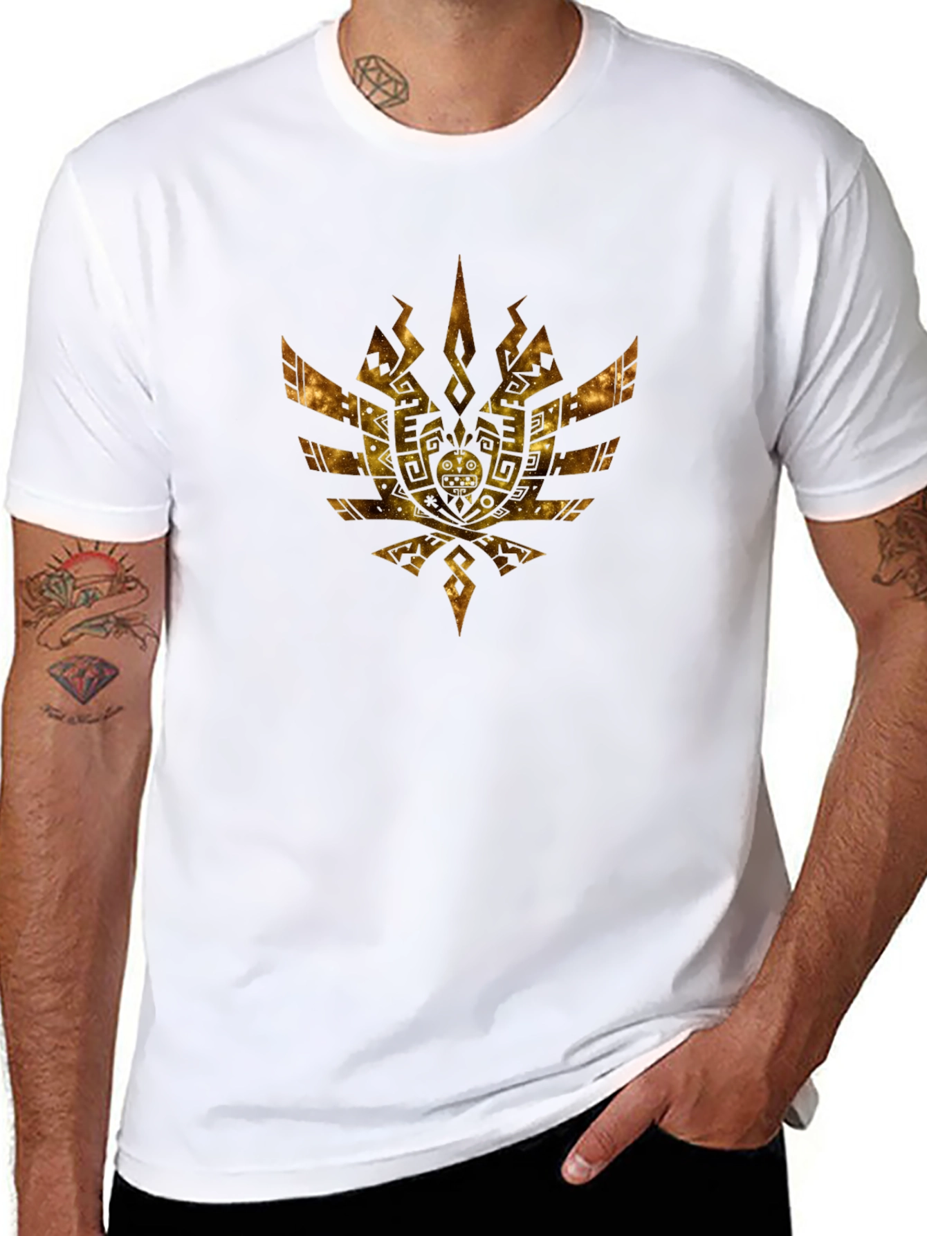 Golden Crest Black T-Shirt