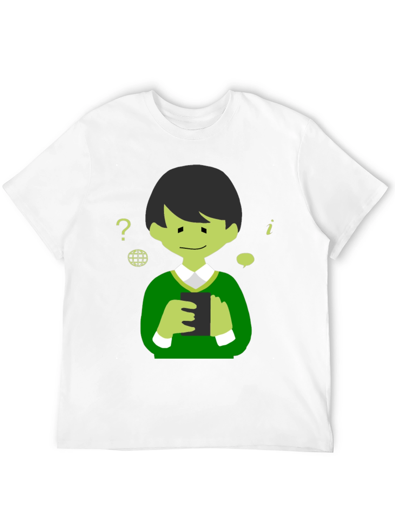 Cartoon Character Graphic Tee - Black Cotton Shirt
