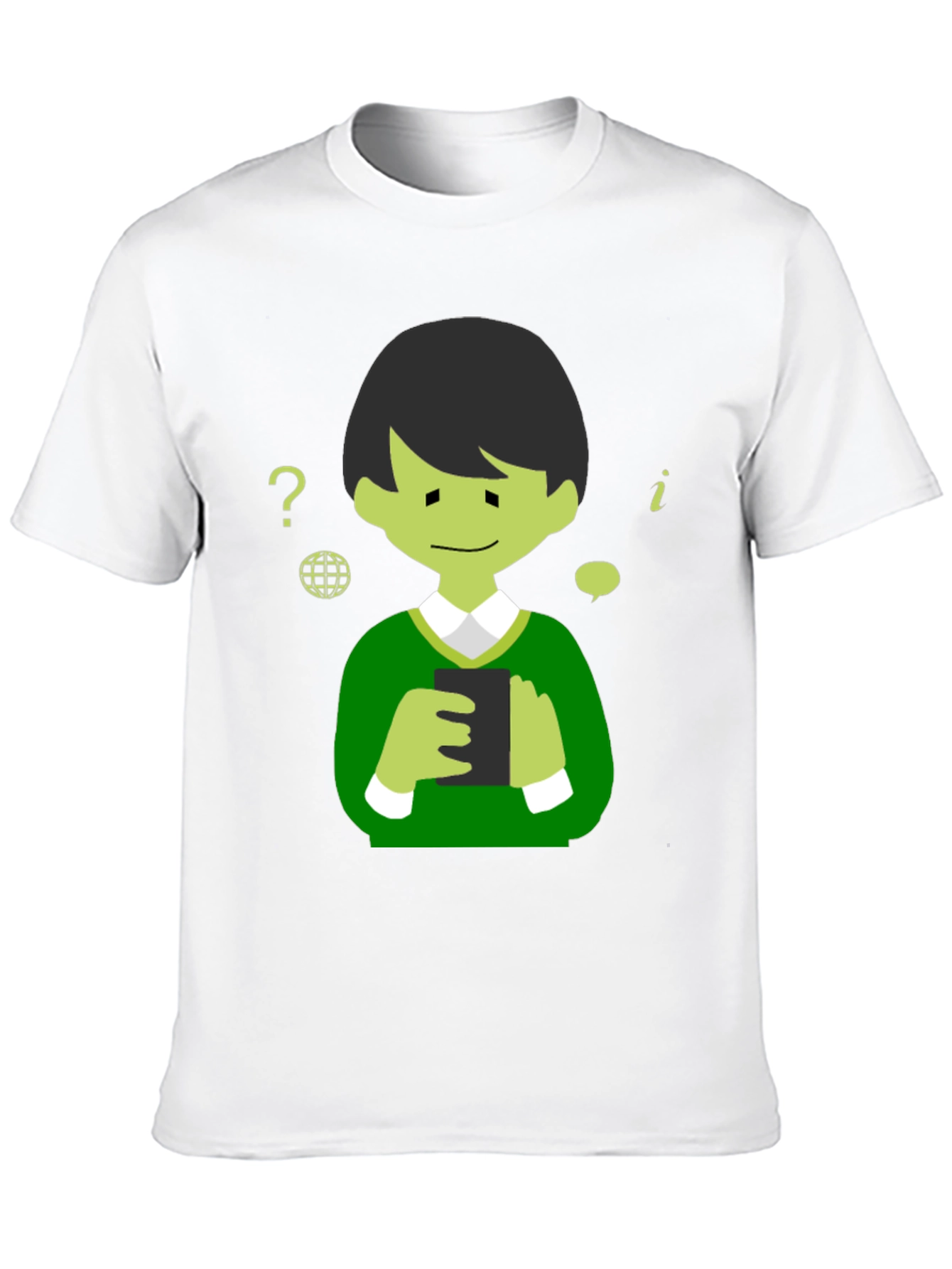 Cartoon Character Graphic Tee - Black Cotton Shirt