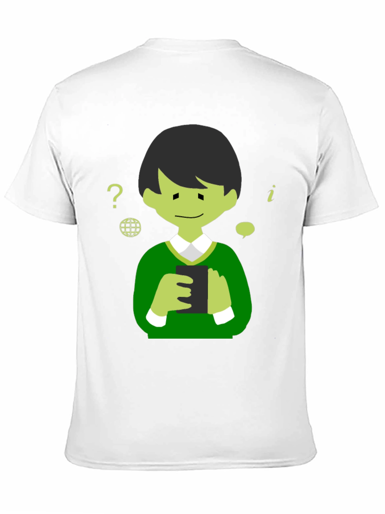 Cartoon Character Graphic Tee - Black Cotton Shirt