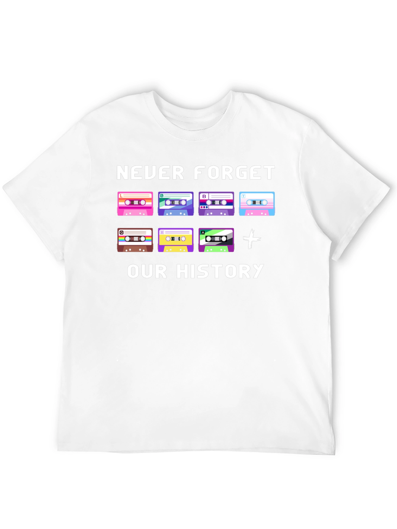 Never Forget Our History Cassette Tape T-Shirt