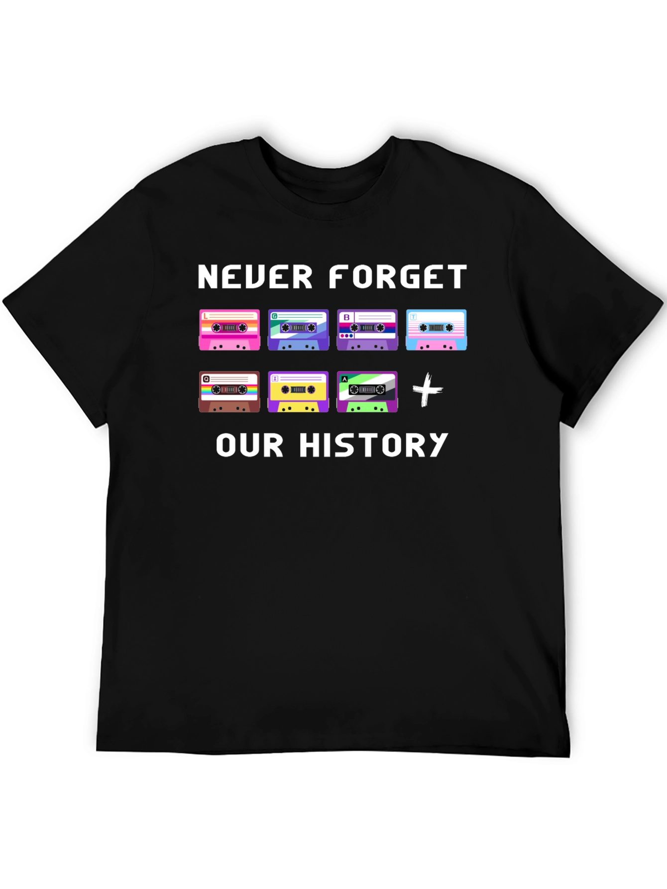 Never Forget Our History Cassette Tape T-Shirt