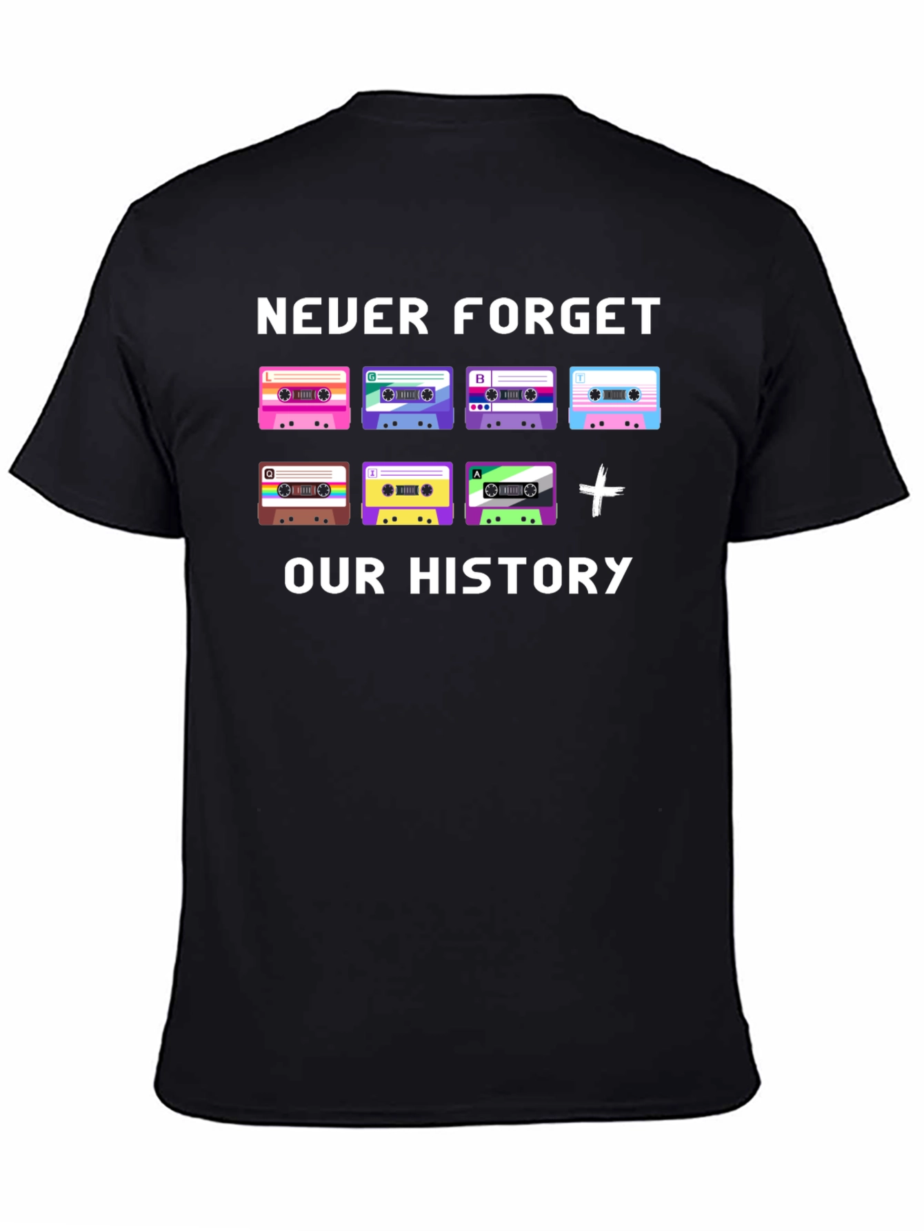 Never Forget Our History Cassette Tape T-Shirt