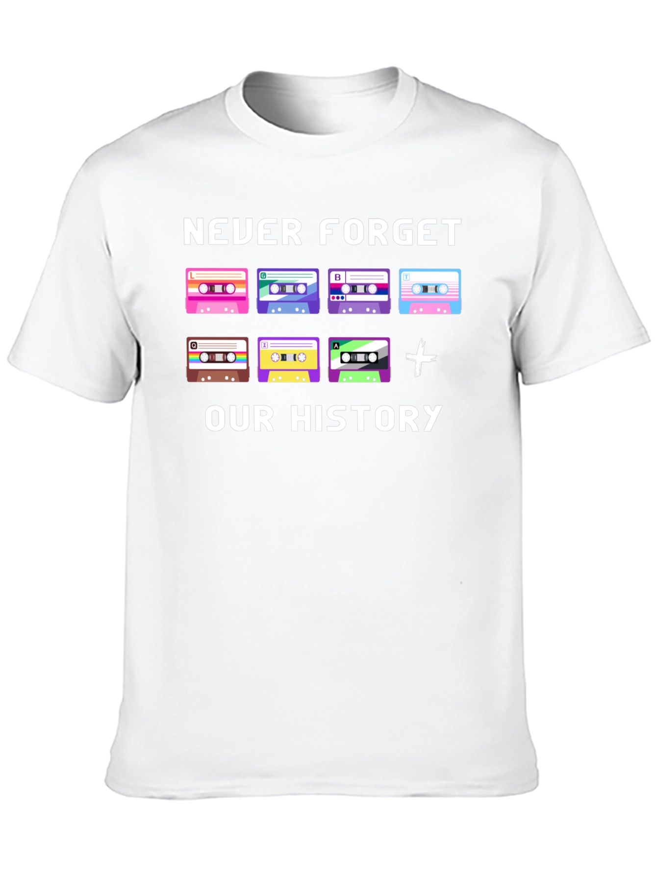 Never Forget Our History Cassette Tape T-Shirt