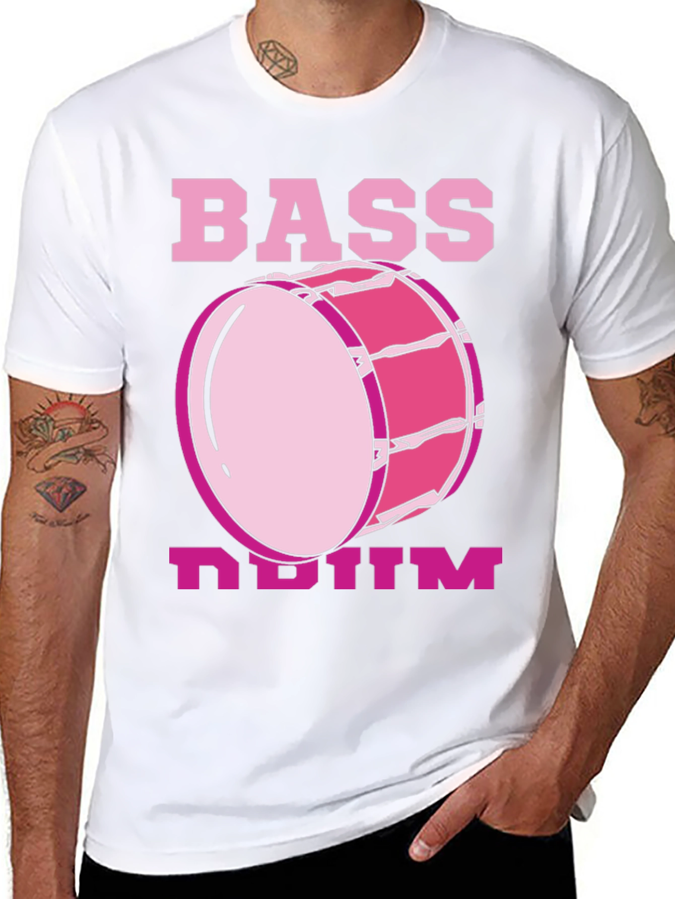 Bass Drum Graphic Tee - Music Lovers T-Shirt