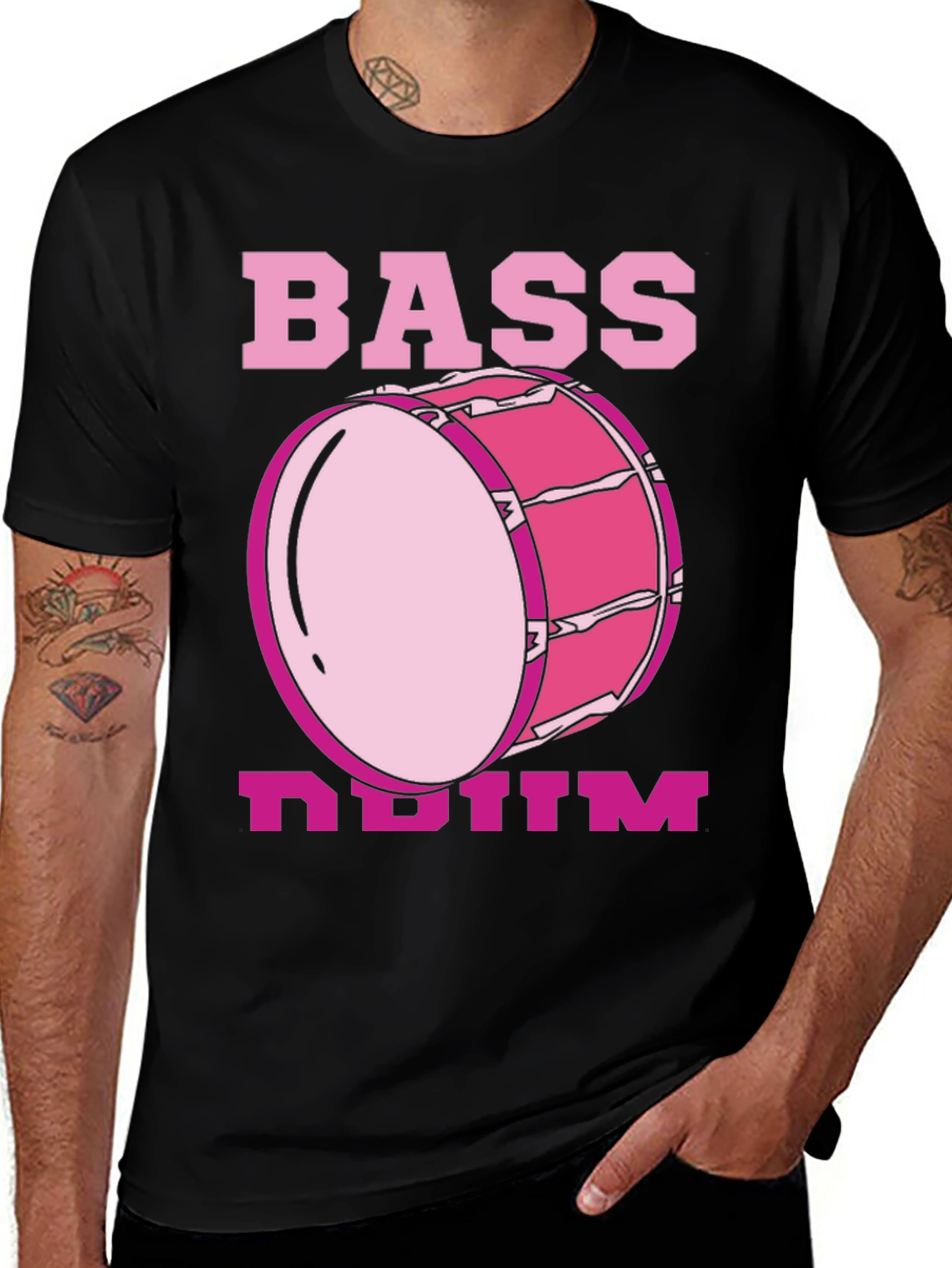Bass Drum Graphic Tee - Music Lovers T-Shirt