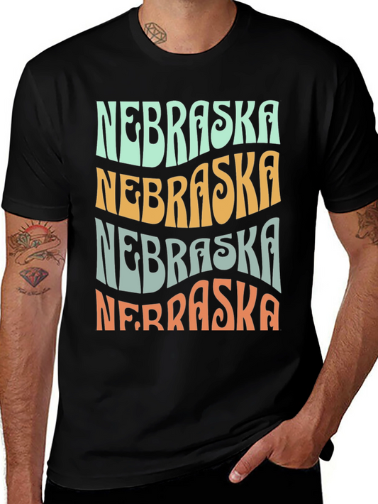 Nebraska Graphic T-Shirt Retro Style