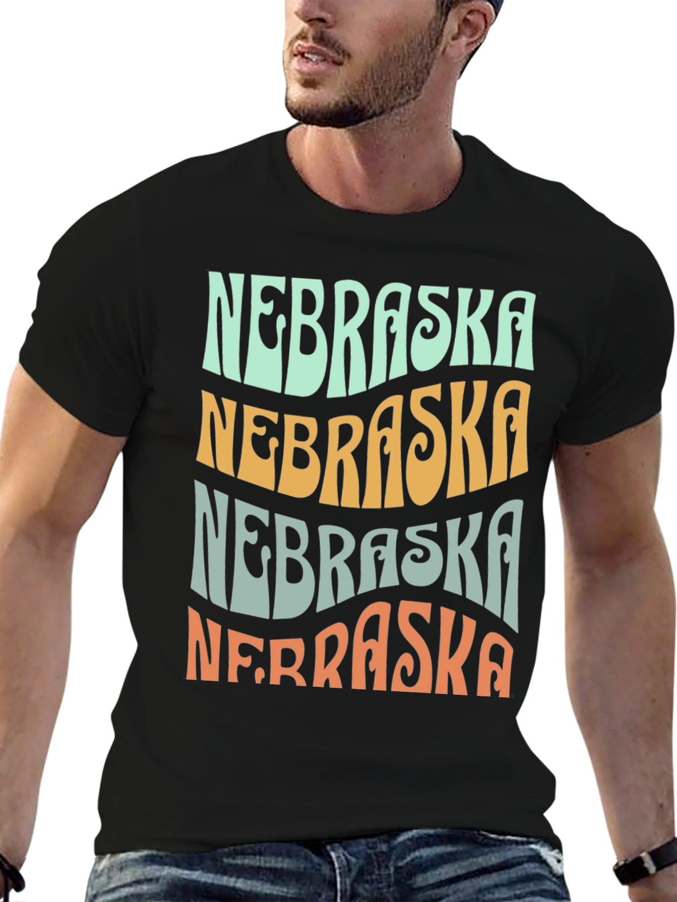 Nebraska Graphic T-Shirt Retro Style