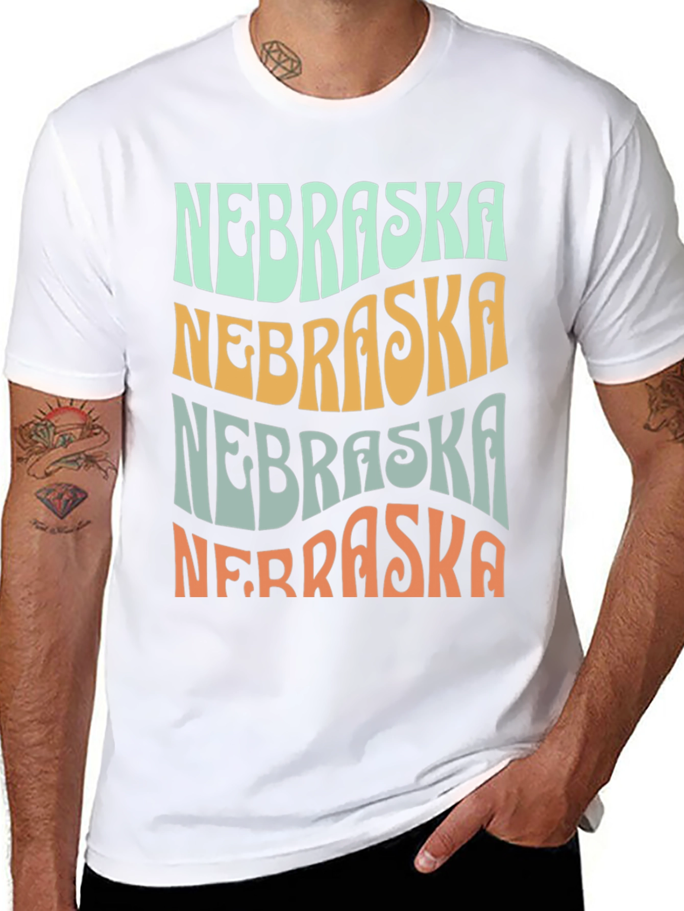 Nebraska Graphic T-Shirt Retro Style