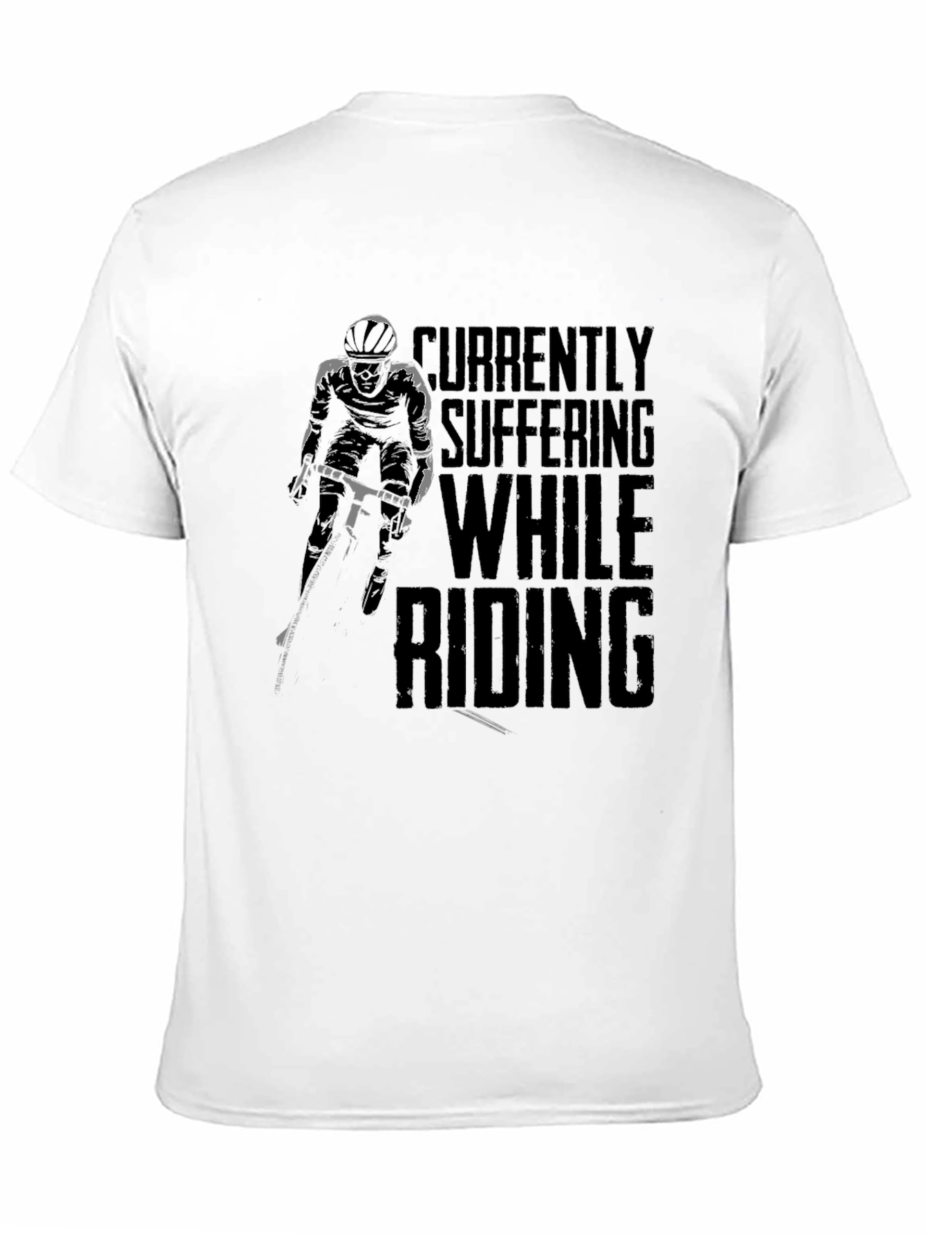 Currently Suffering While Riding Black Graphic Tee