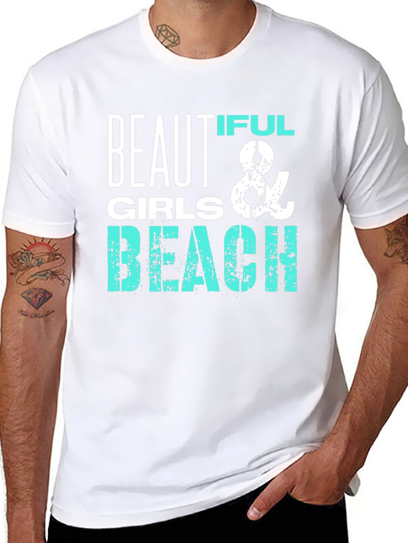 Beautiful Girls & Beach Graphic T-Shirt