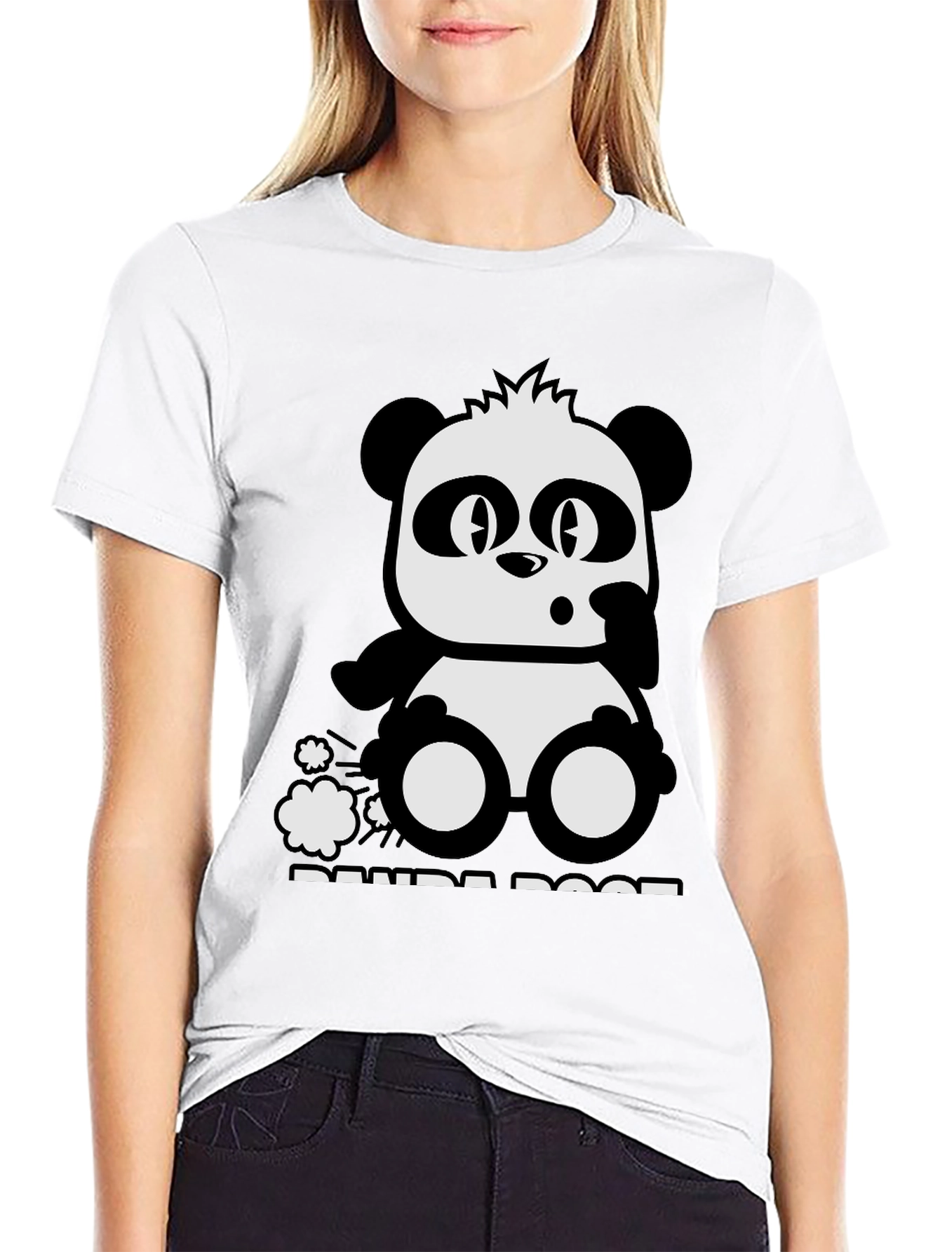 Panda Poof Black Graphic Tee
