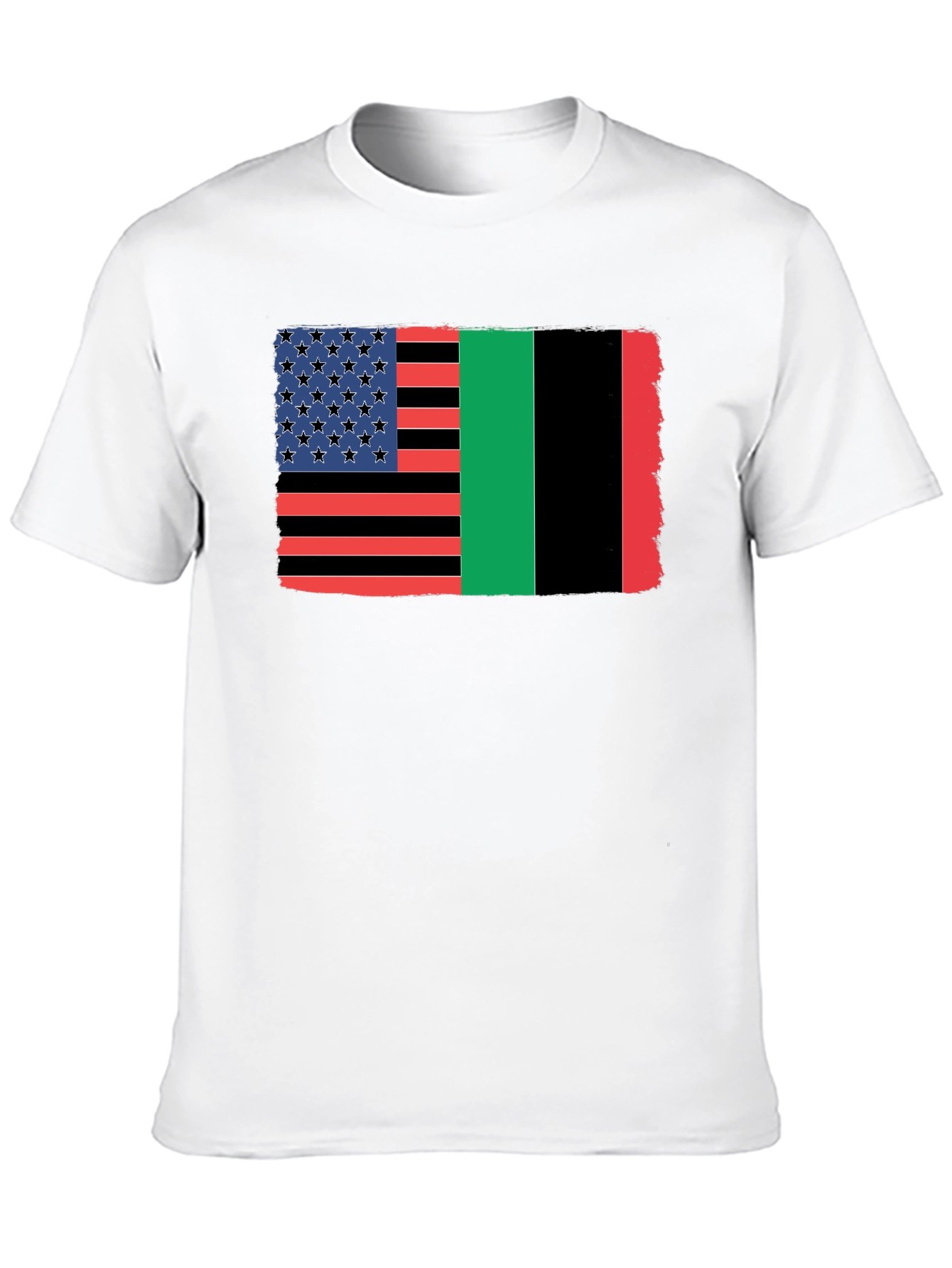 Pan-African Flag American Flag T-Shirt