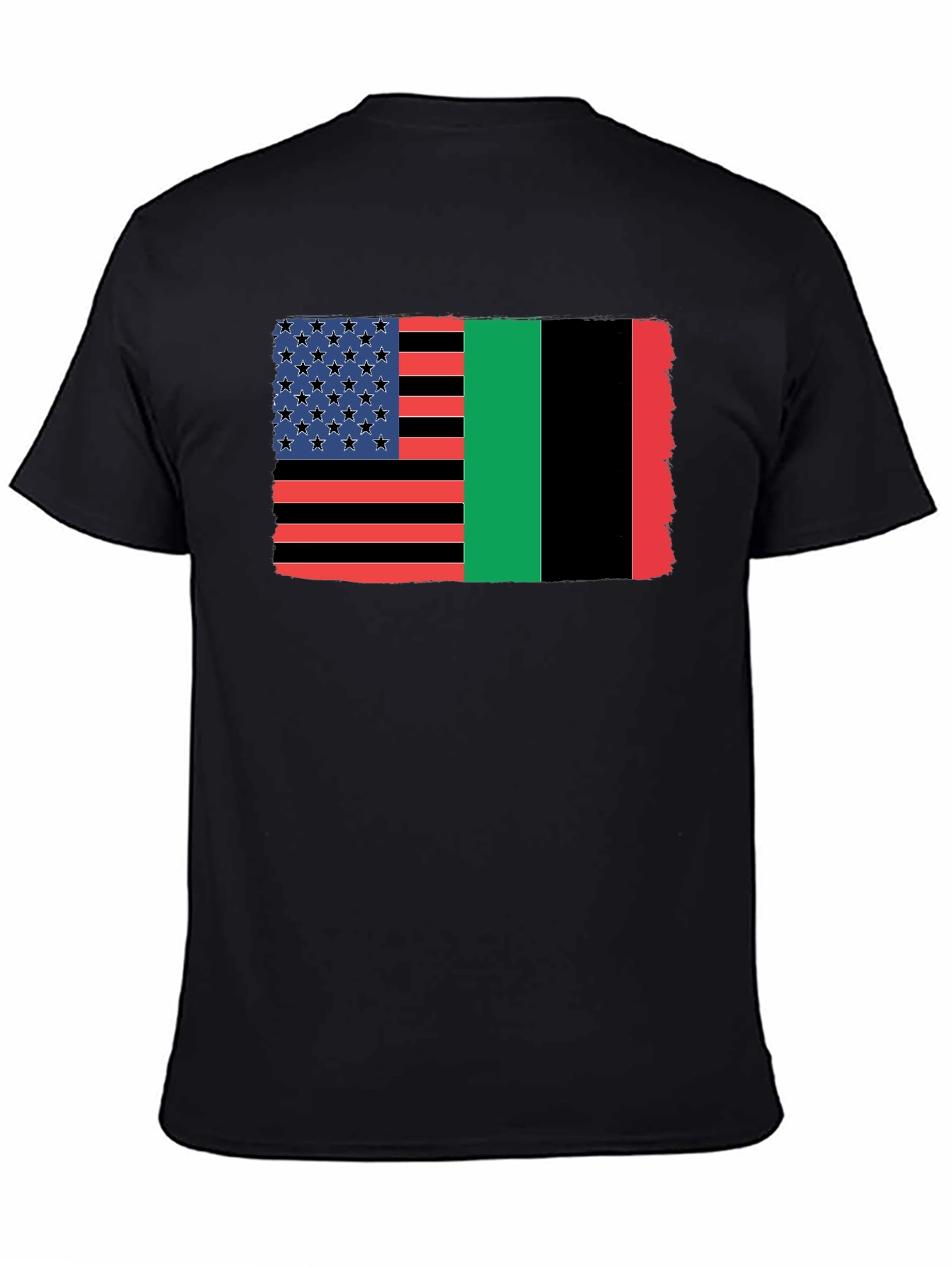 Pan-African Flag American Flag T-Shirt